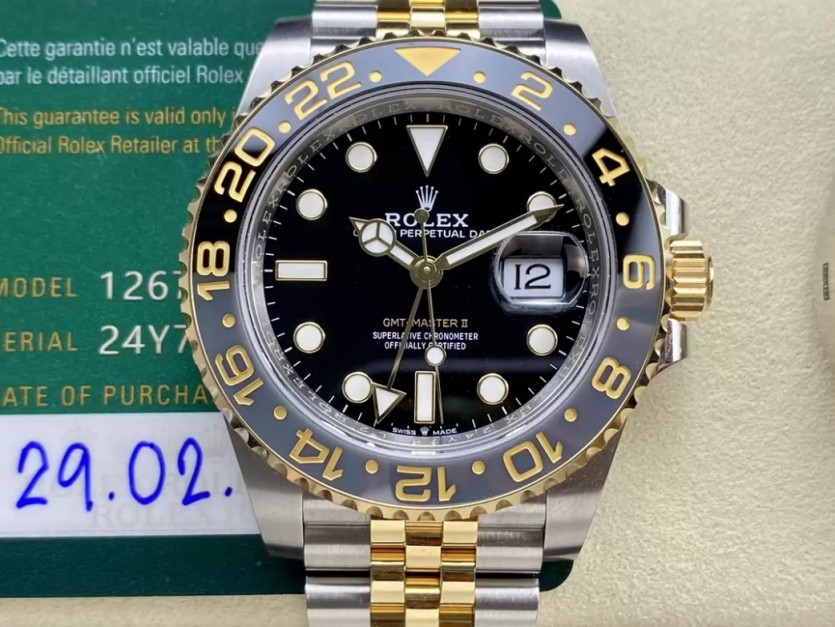 Rolex GMT Master II 126713 정품: ARF공장 1:1 디테일 비교 비교 사진 6
