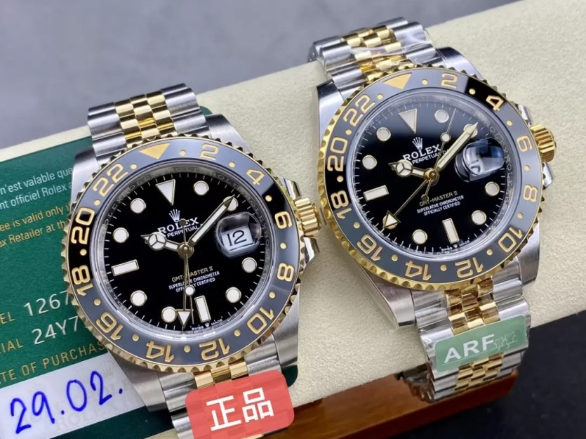Rolex GMT Master II 126713 정품: ARF공장 1:1 디테일 비교 비교 사진 3