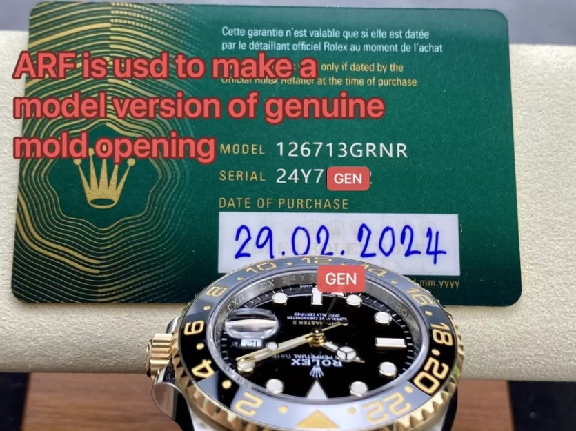Rolex GMT Master II 126713 정품: ARF공장 1:1 디테일 비교 비교 사진 2