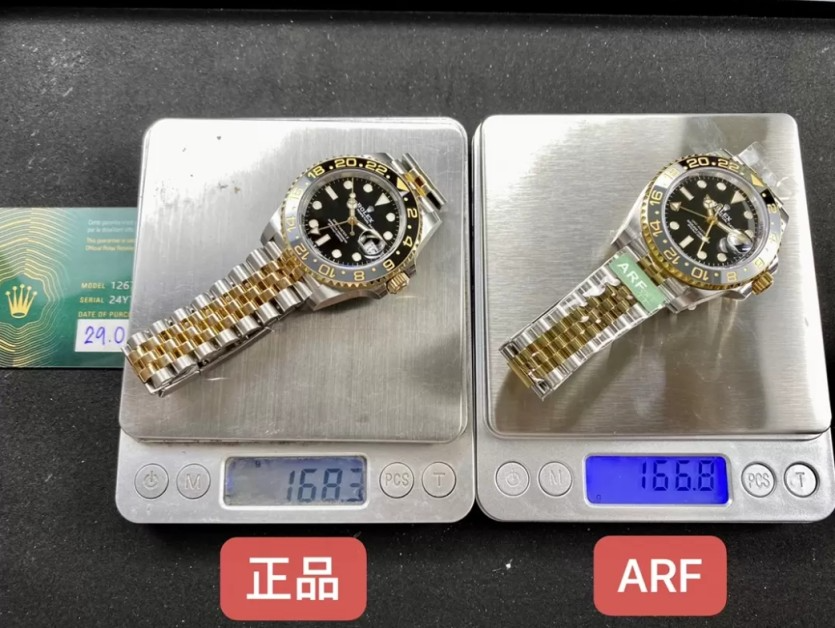 Rolex GMT Master II 126713 정품: ARF공장 1:1 디테일 비교 비교 사진 4