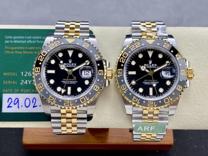 Rolex GMT Master II 126713 정품: ARF공장 1:1 디테일 비교 정품 레플리카 비교 사진