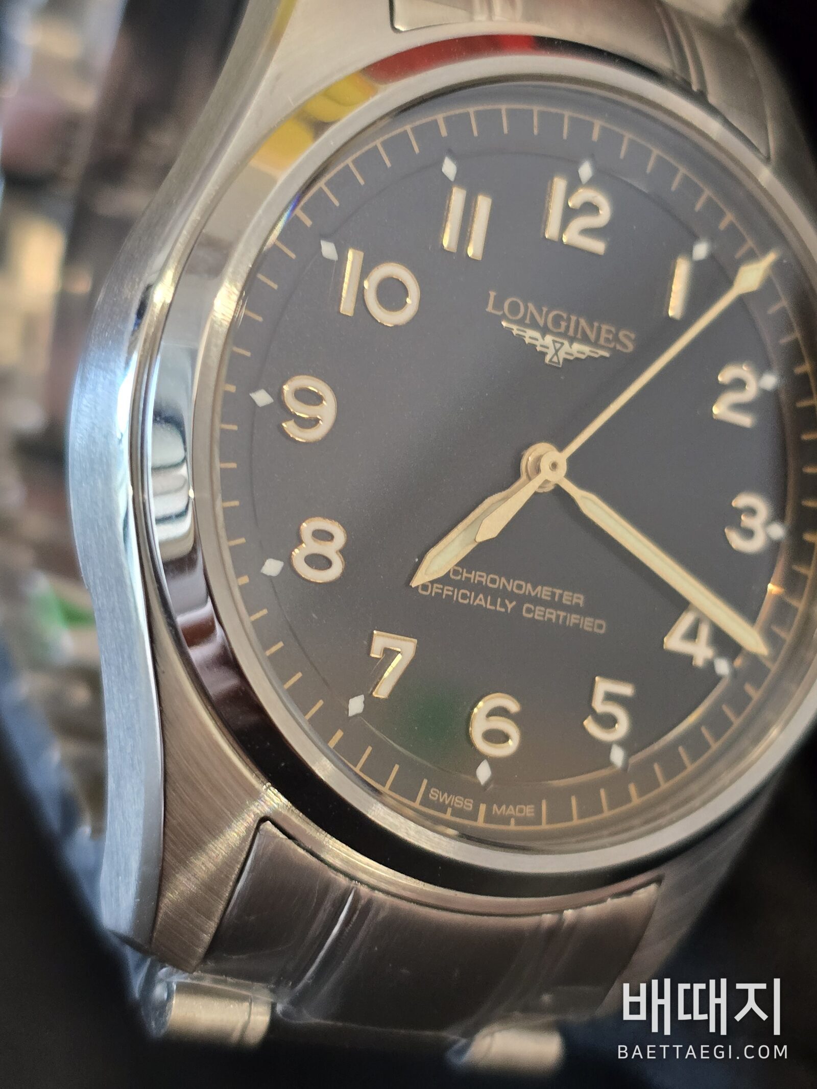 론진 스피릿 파일럿 39mm 검수사진 3