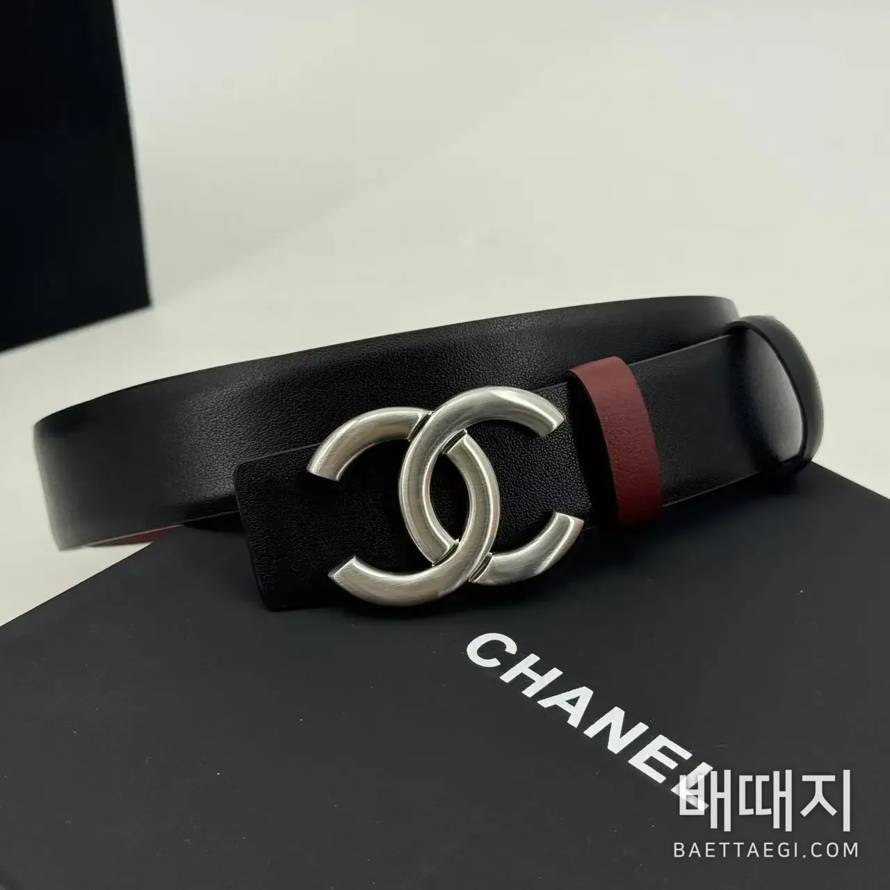 샤넬 리버시블 가죽 벨트 검수사진 3