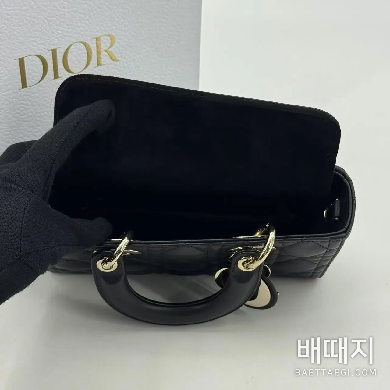 디올 레이디 D-조이 백 22 x 11 x 6cm (여왕) 검수사진 7