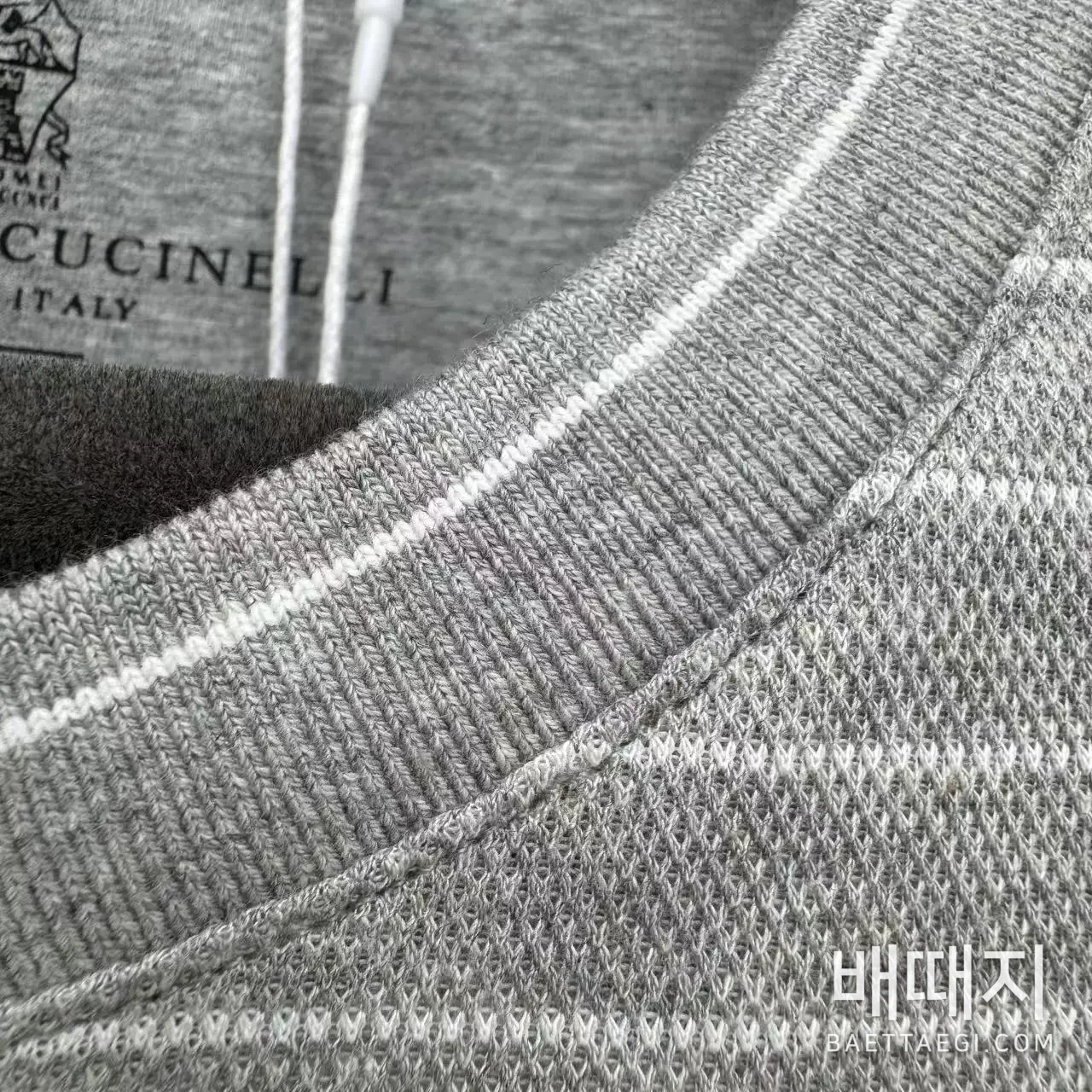 브루넬로쿠치넬리 남성 린넨 반팔 티셔츠 검수사진 5