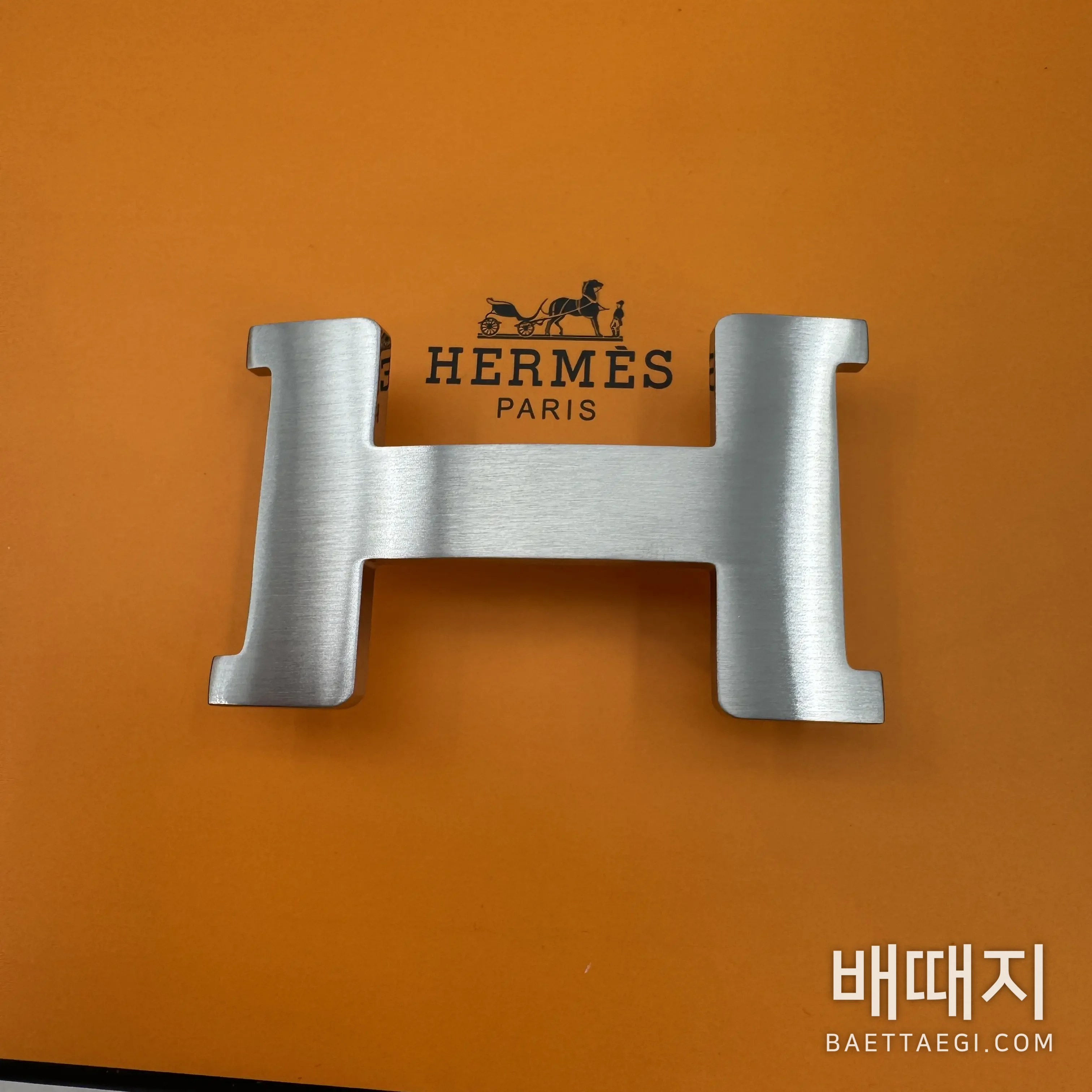 에르메스 H 양면 가죽 벨트 검수사진 3