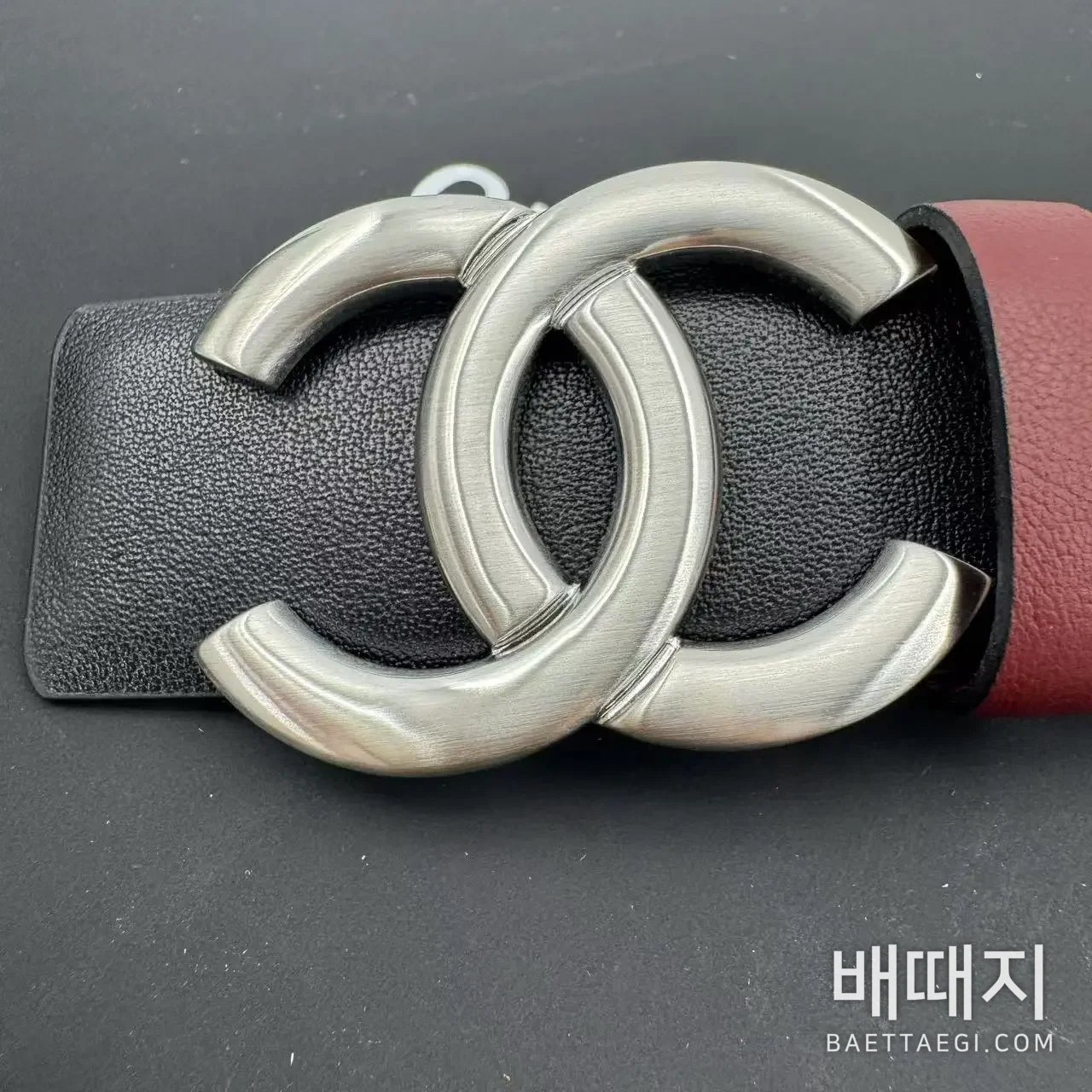 샤넬 리버시블 가죽 벨트 검수사진 5