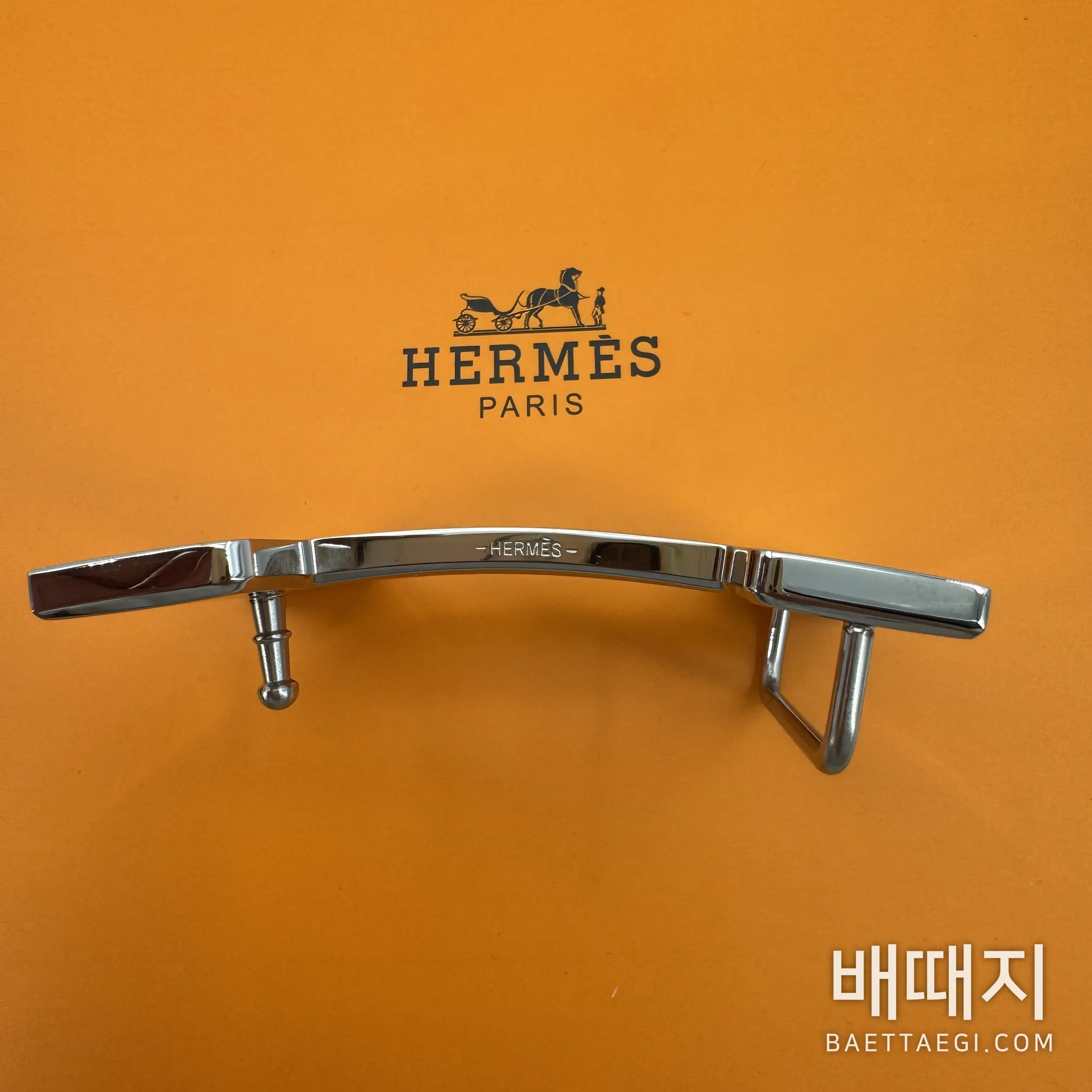 에르메스 H 양면 가죽 벨트 검수사진 4
