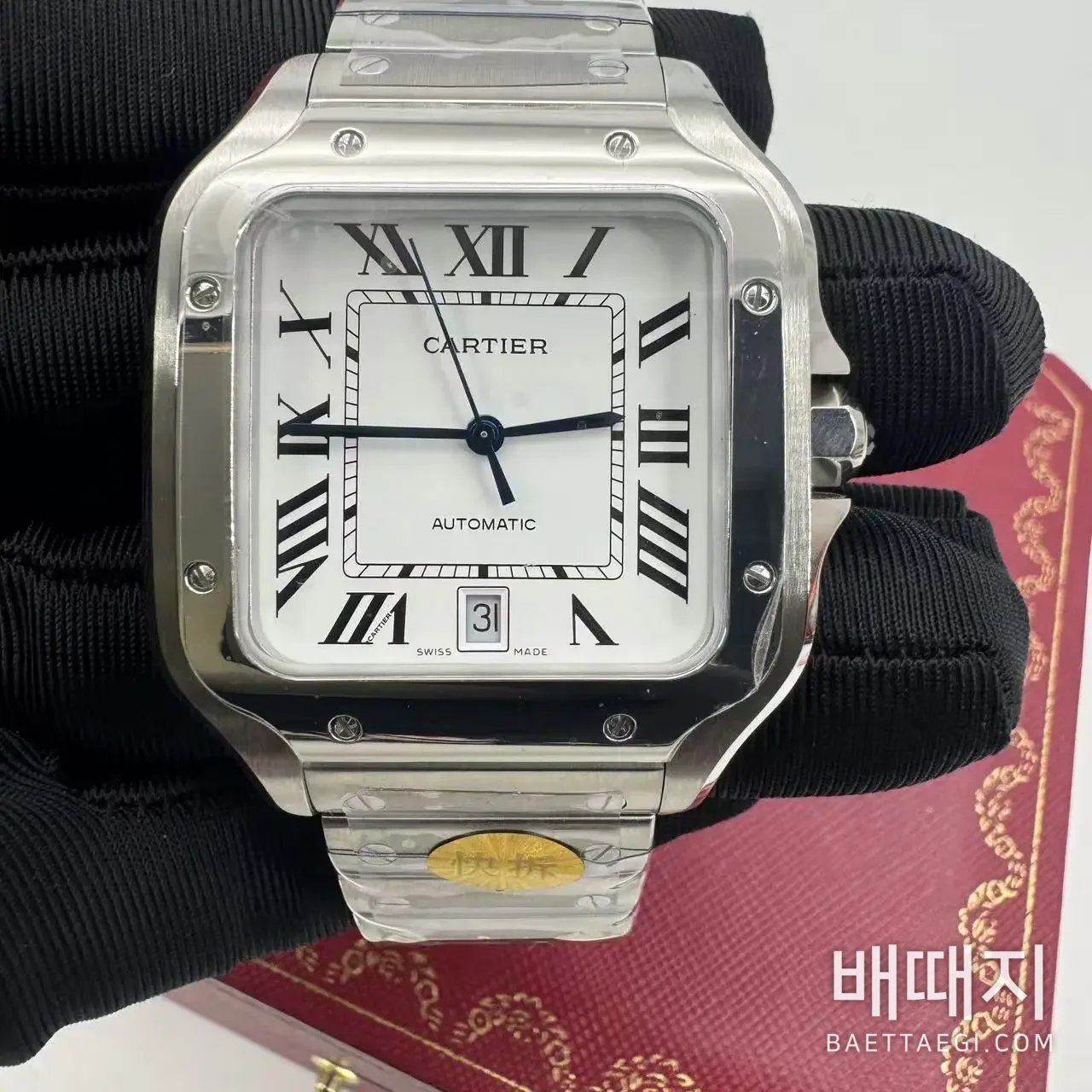까르띠에 산토스 라지 af공장 케이스포함 검수사진 10