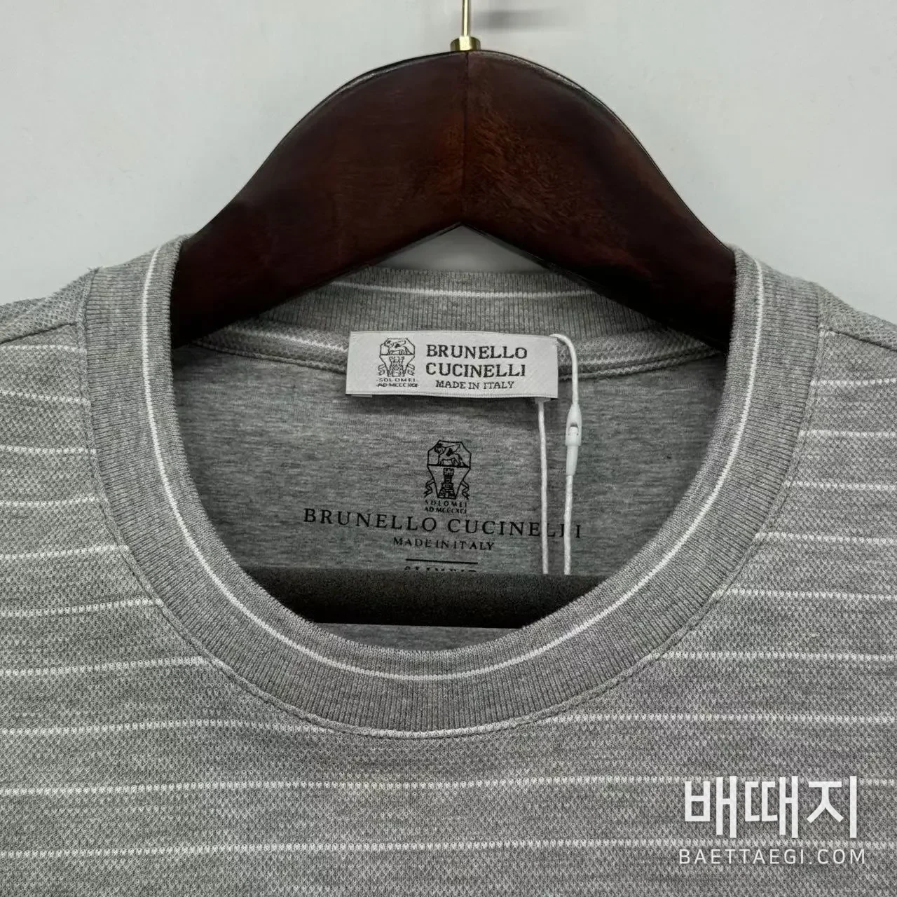 브루넬로쿠치넬리 남성 린넨 반팔 티셔츠 검수사진 4