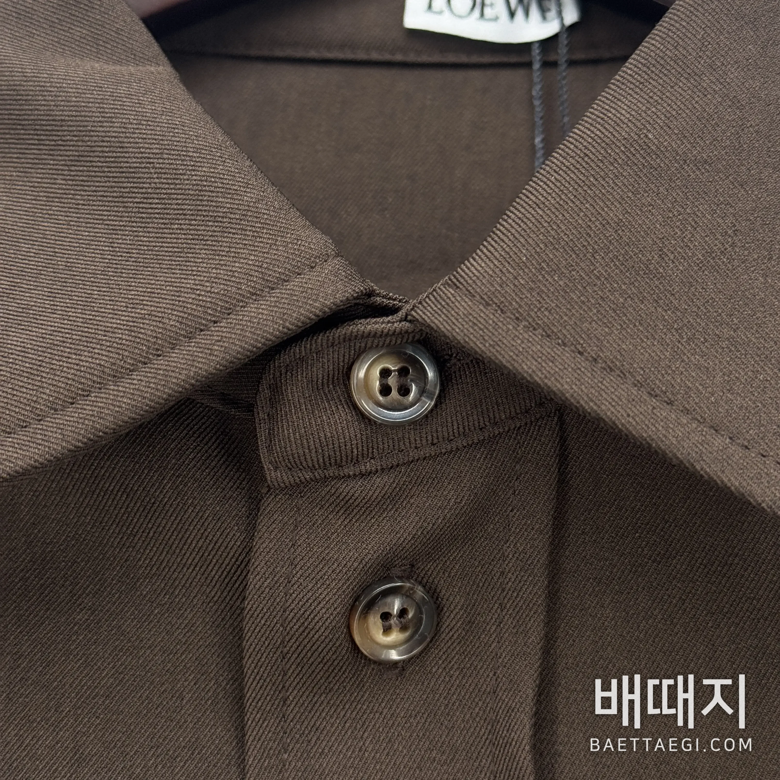 로에베 브라운 갸바진 울 혼방 자켓 검수사진 5
