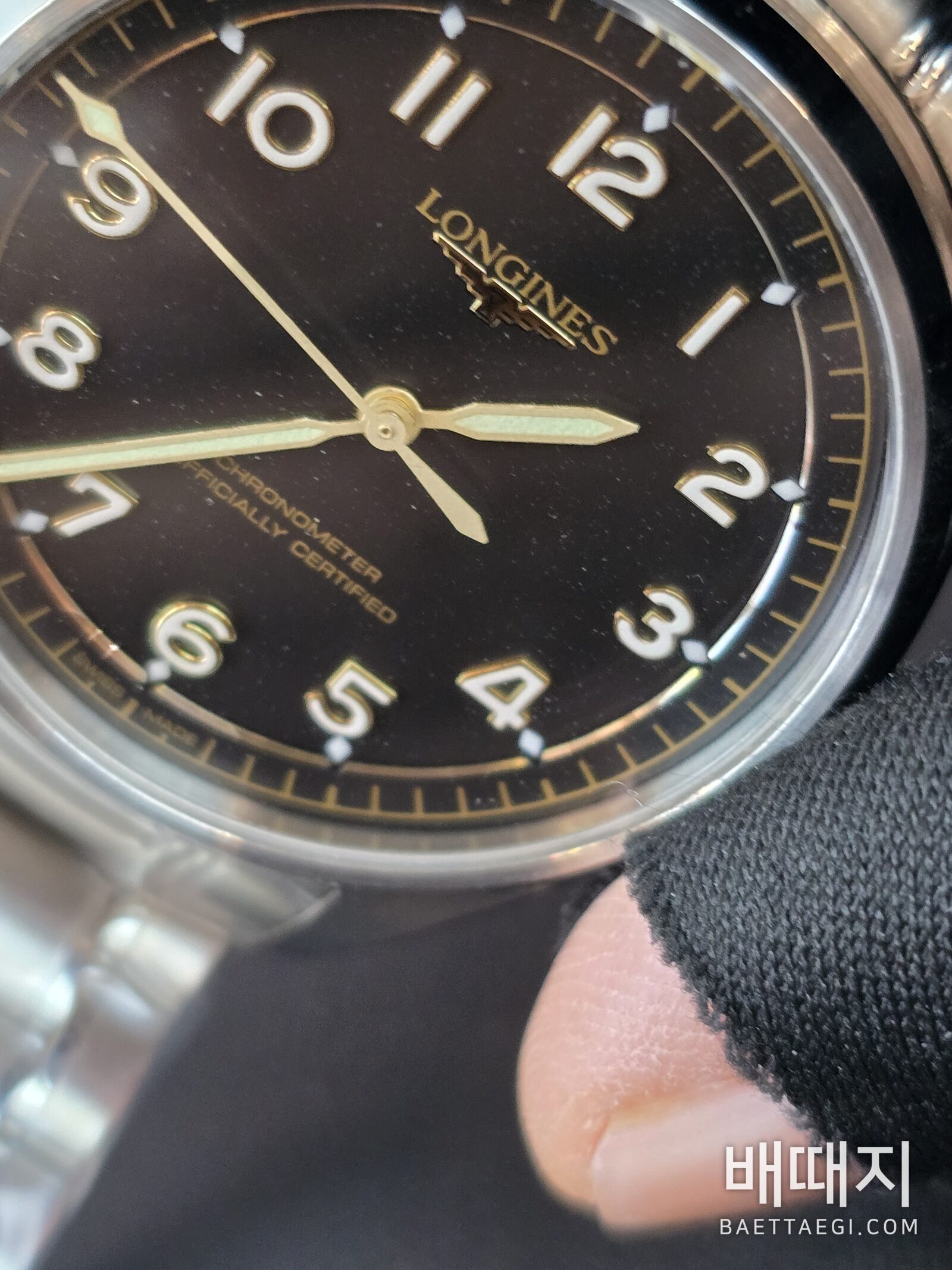 론진 스피릿 파일럿 39mm 검수사진 4