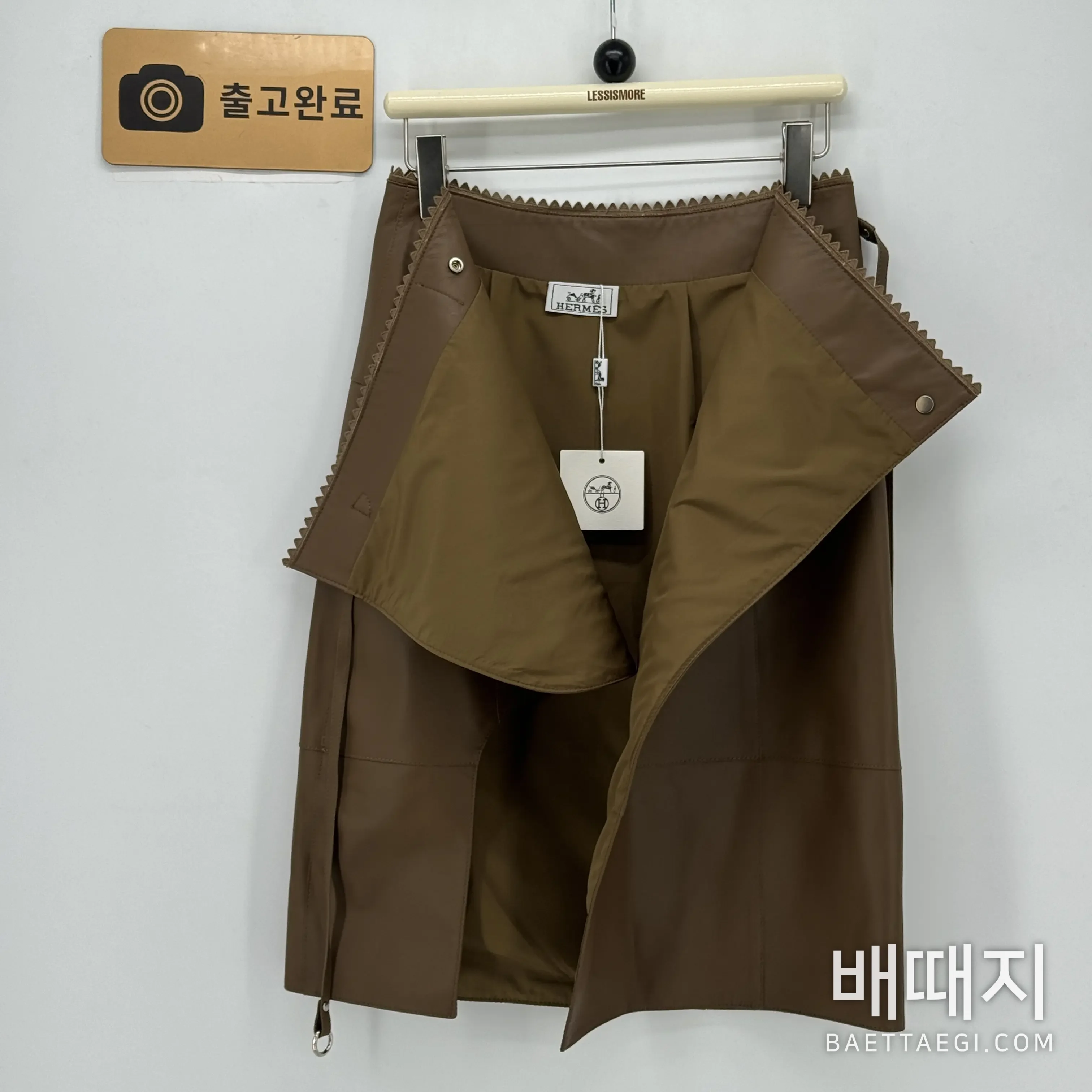 에르메스 여성 가죽 스커트 검수사진 4