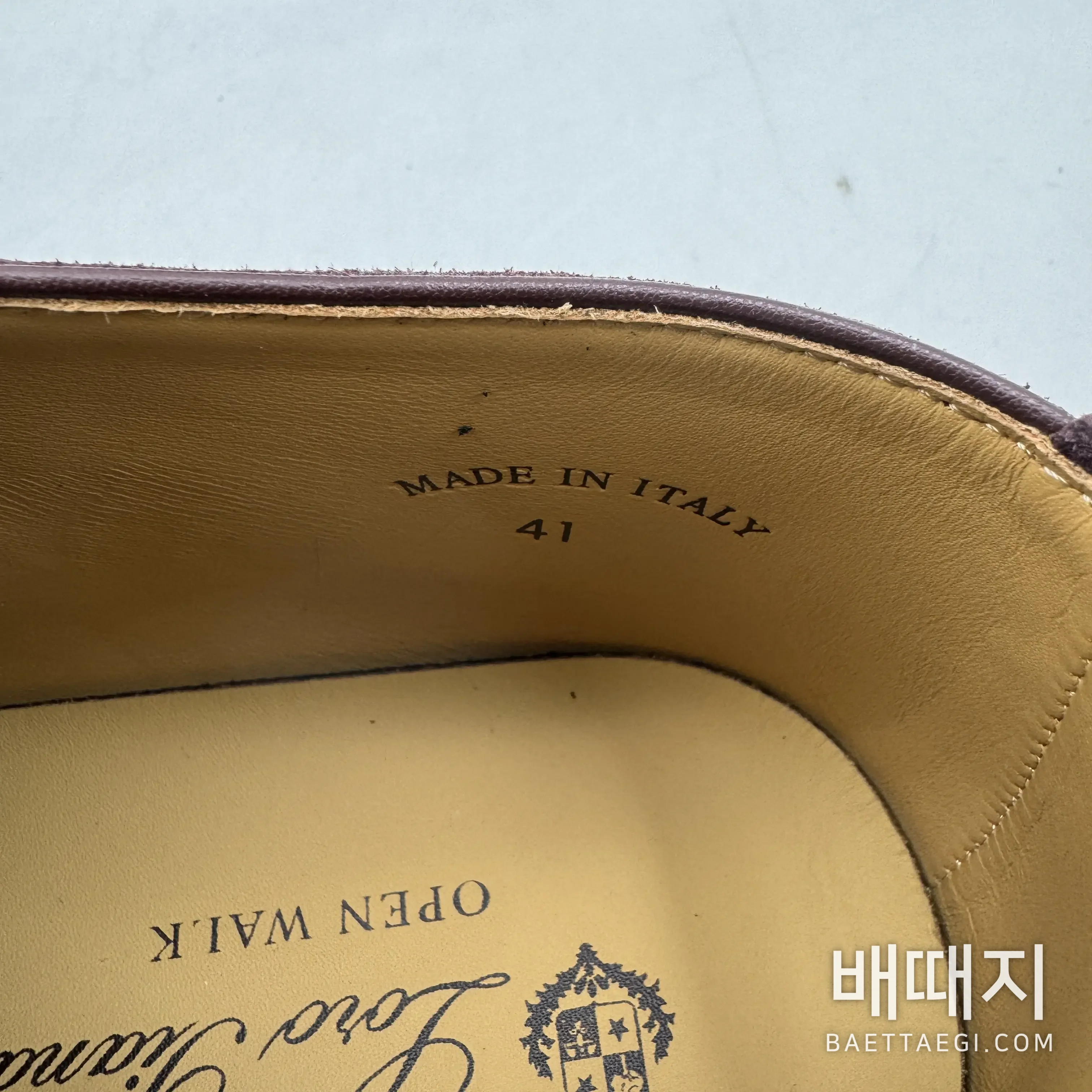 로로피아나 로퍼 다크브라운 스웨이드 하이탑 디자인 검수사진 2