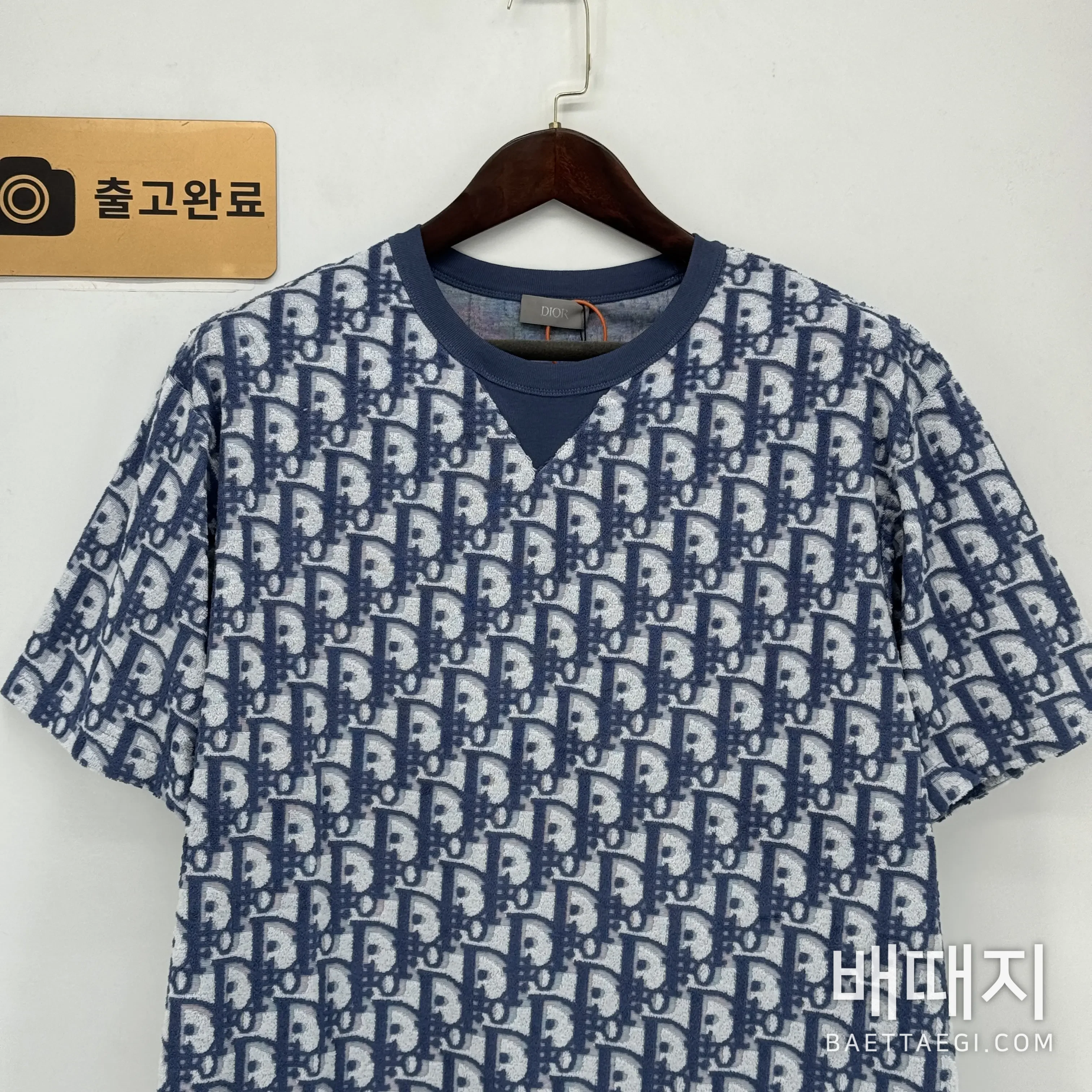 디올 레터 자카드 테리 니트 반팔 194331 검수사진 8