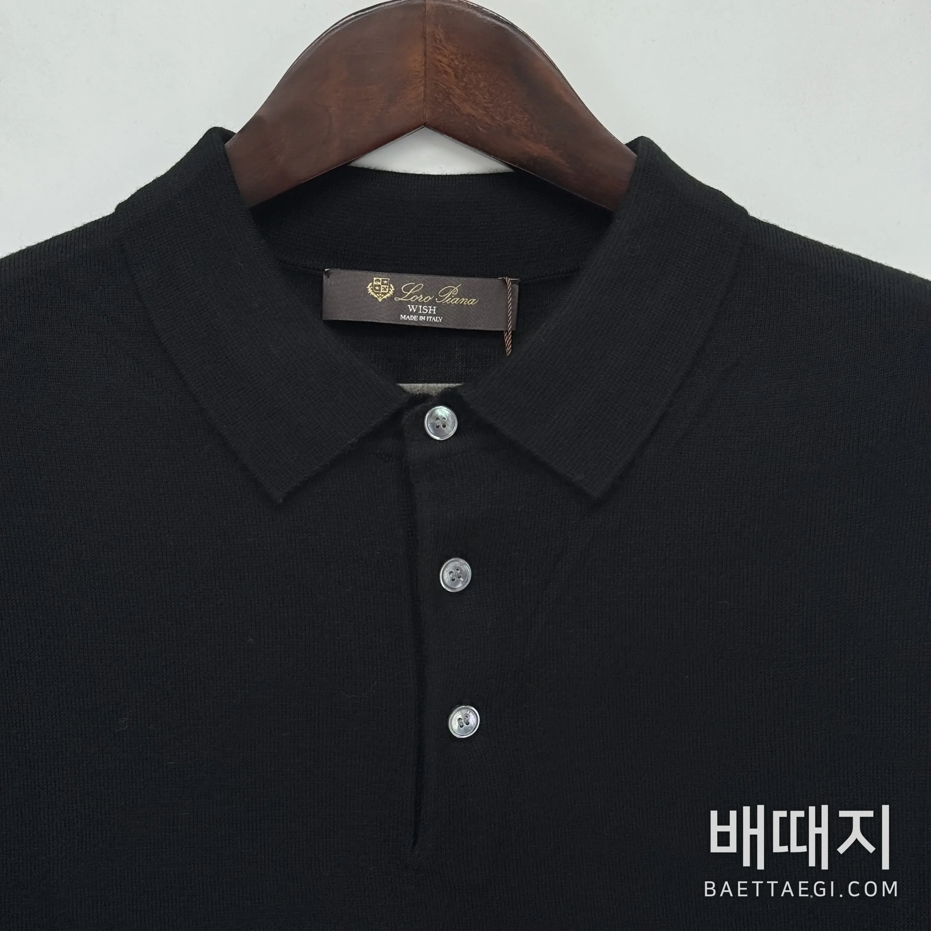 로로피아나 울 긴소매 남성 니트 폴로셔츠 검수사진 3