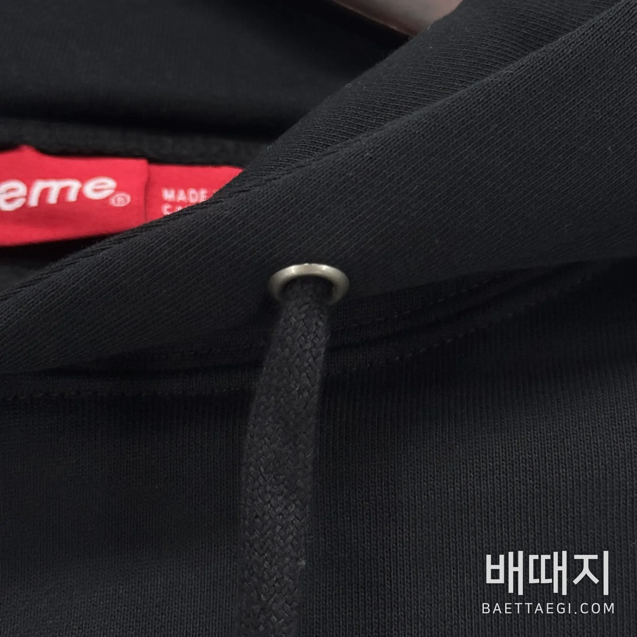 슈프림 사틴 아플리케 후드 검수사진 3