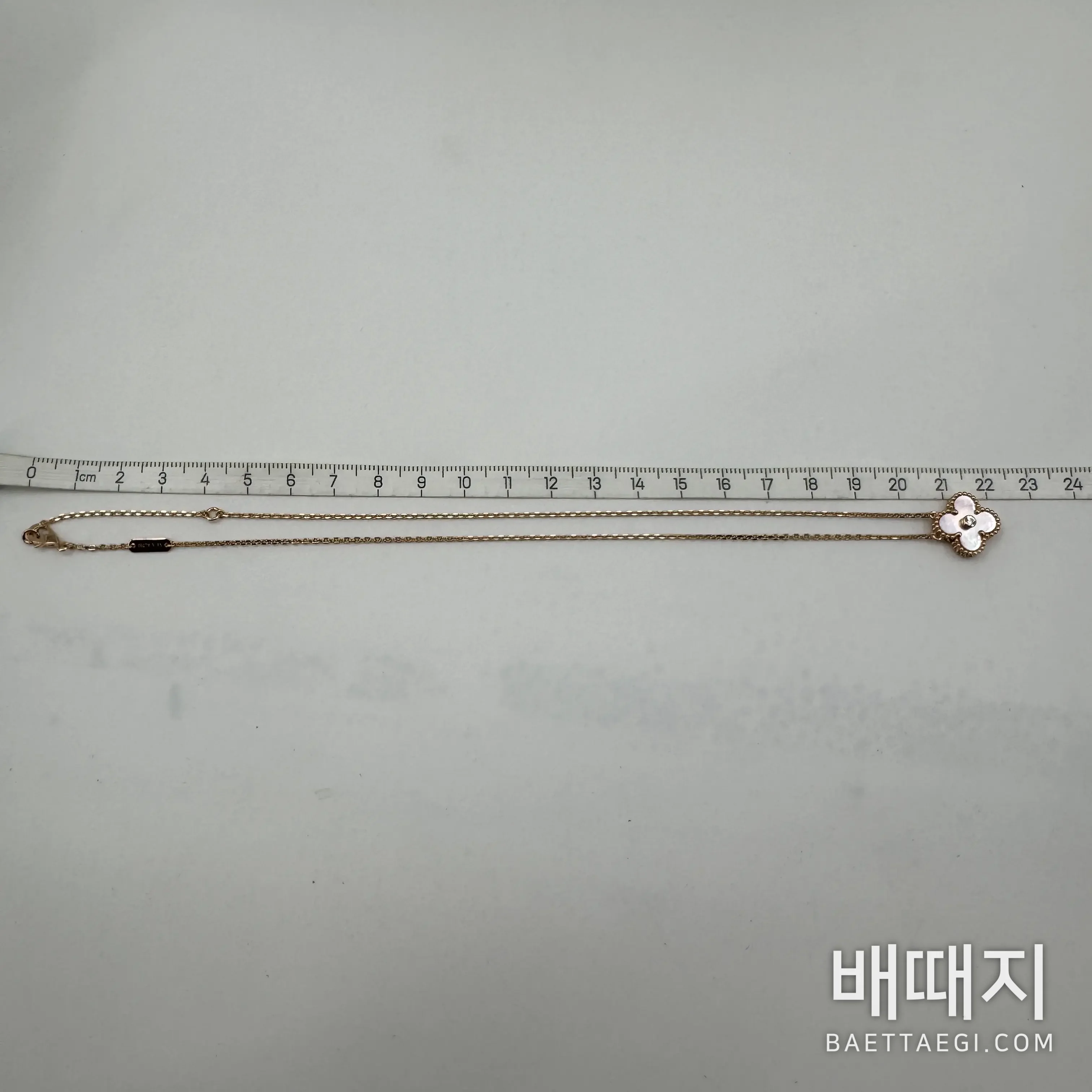 반클리프앤아펠 분홍 자개 다이아몬드 네잎클로버 목걸이 178565 검수사진 6