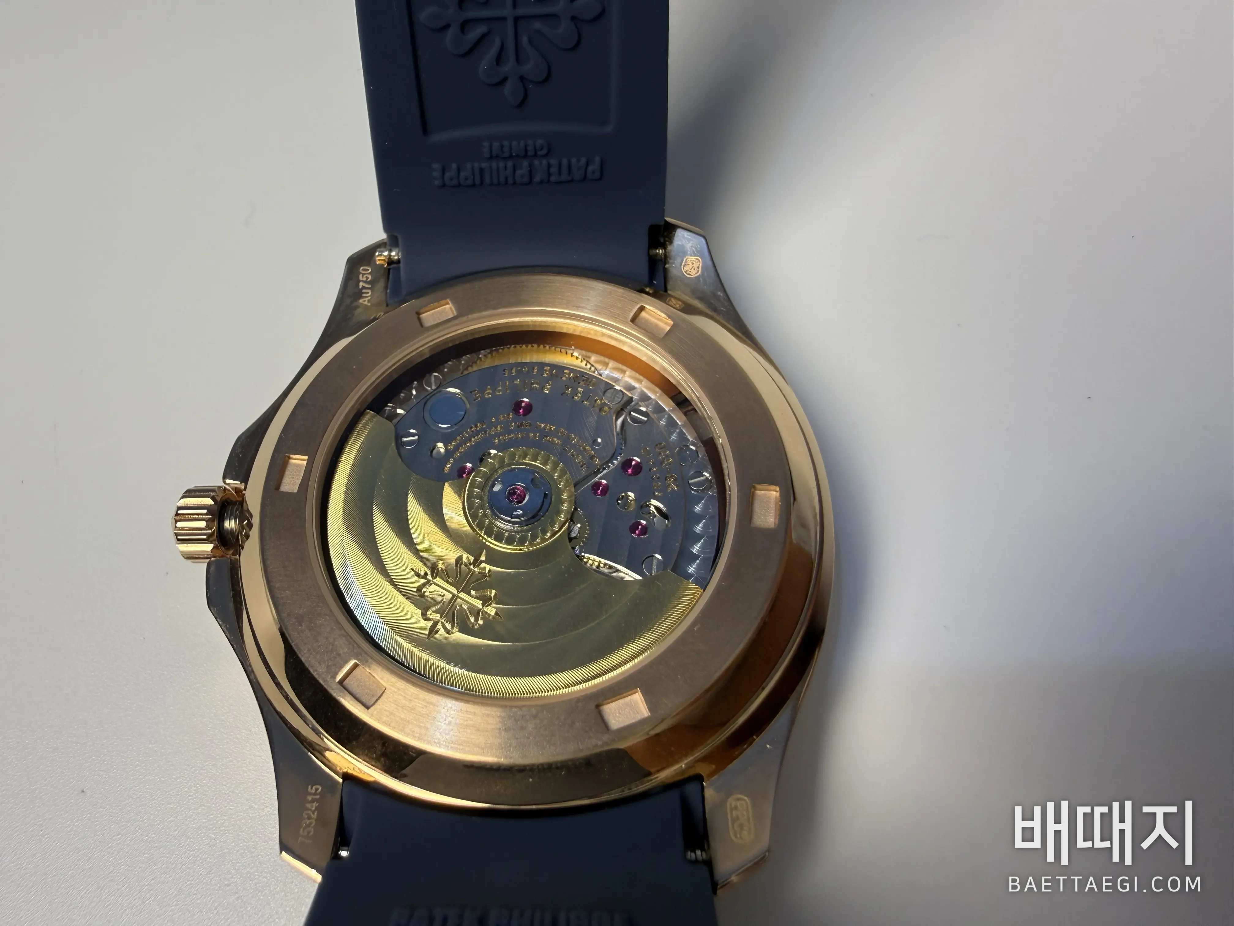 파텍필립 아쿠아넛 5261 R 다이아 자동 블루 다이얼 로즈골드 3K 공장 레플리카 43970 Patek Philippe 검수사진 6