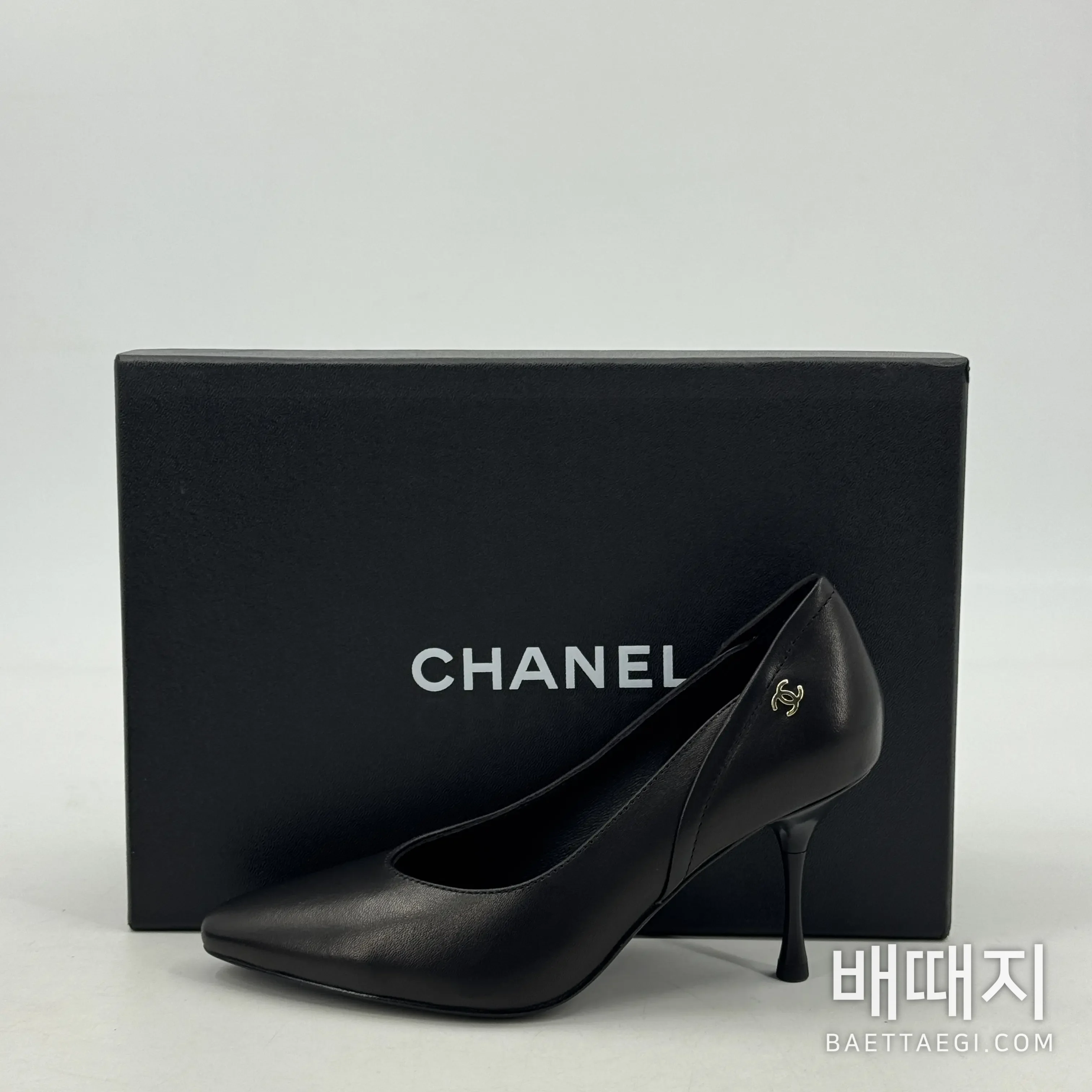 샤넬 블랙 가죽 펌프스 힐 검수사진 4