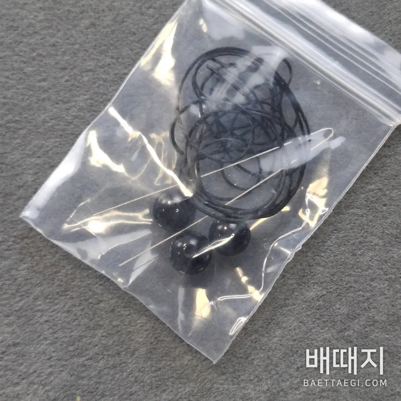 크롬하츠 블랙 아게이트 스털링 실버 비즈 팔찌 검수사진 2