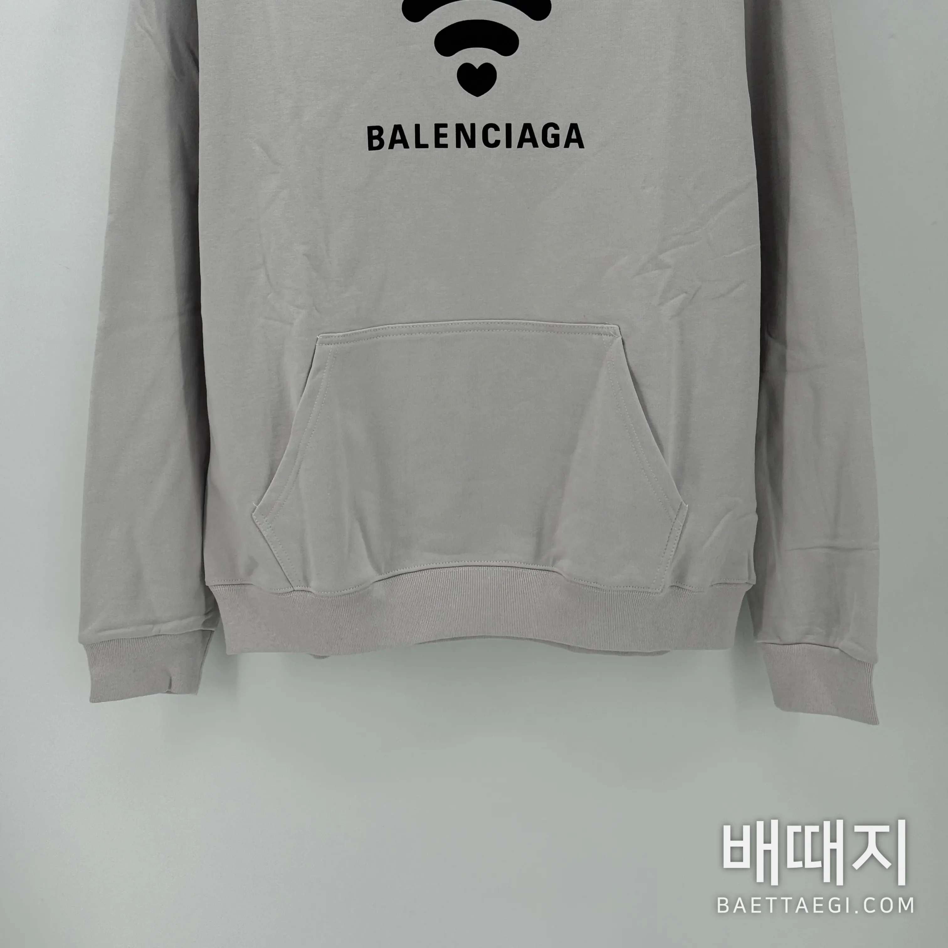 발렌시아가 하트 무선 후드 남성용 검수사진 2
