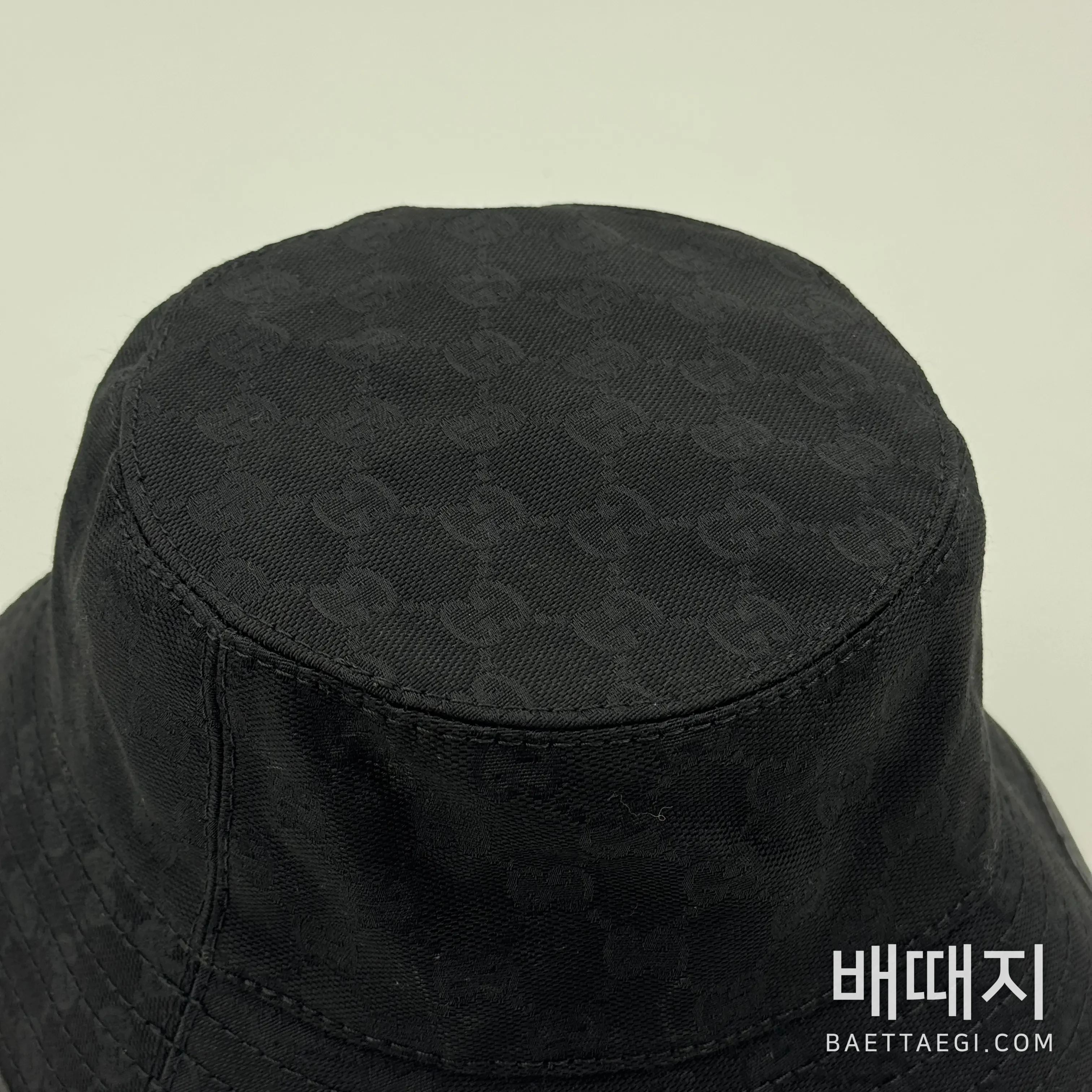구찌 가죽 트림 버킷 햇 모자 186013 검수사진 4