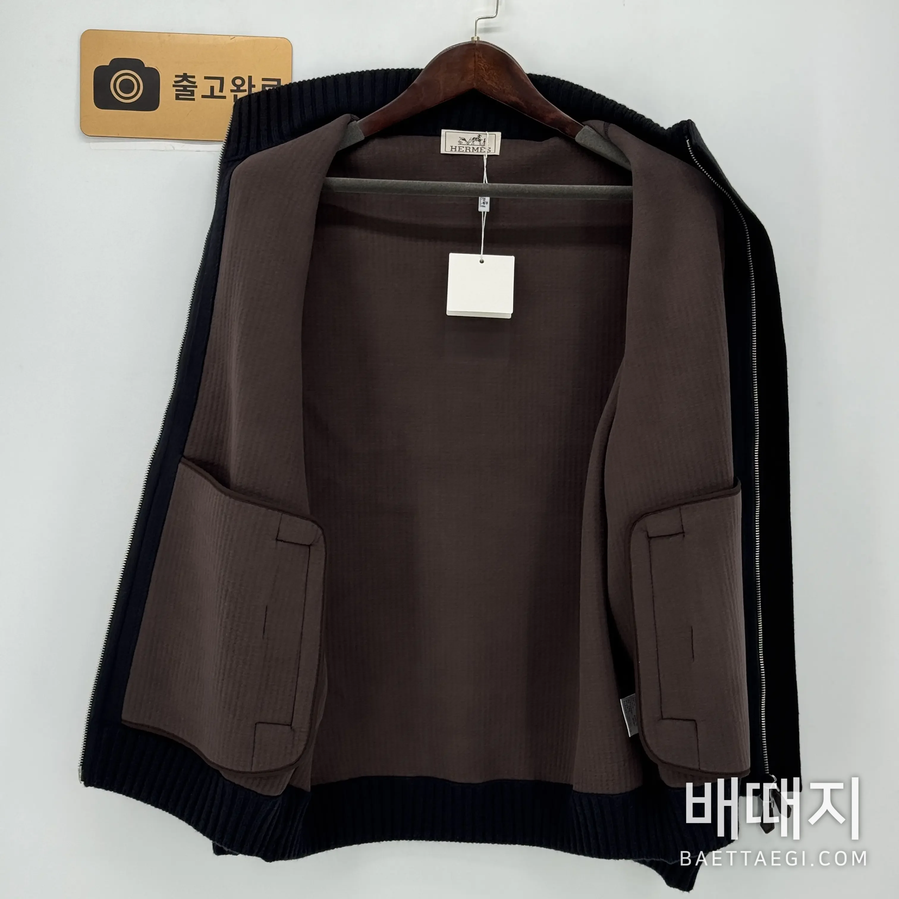 에르메스 캐시미어 혼방 스탠드 카라 남성 자켓 205938 검수사진 10