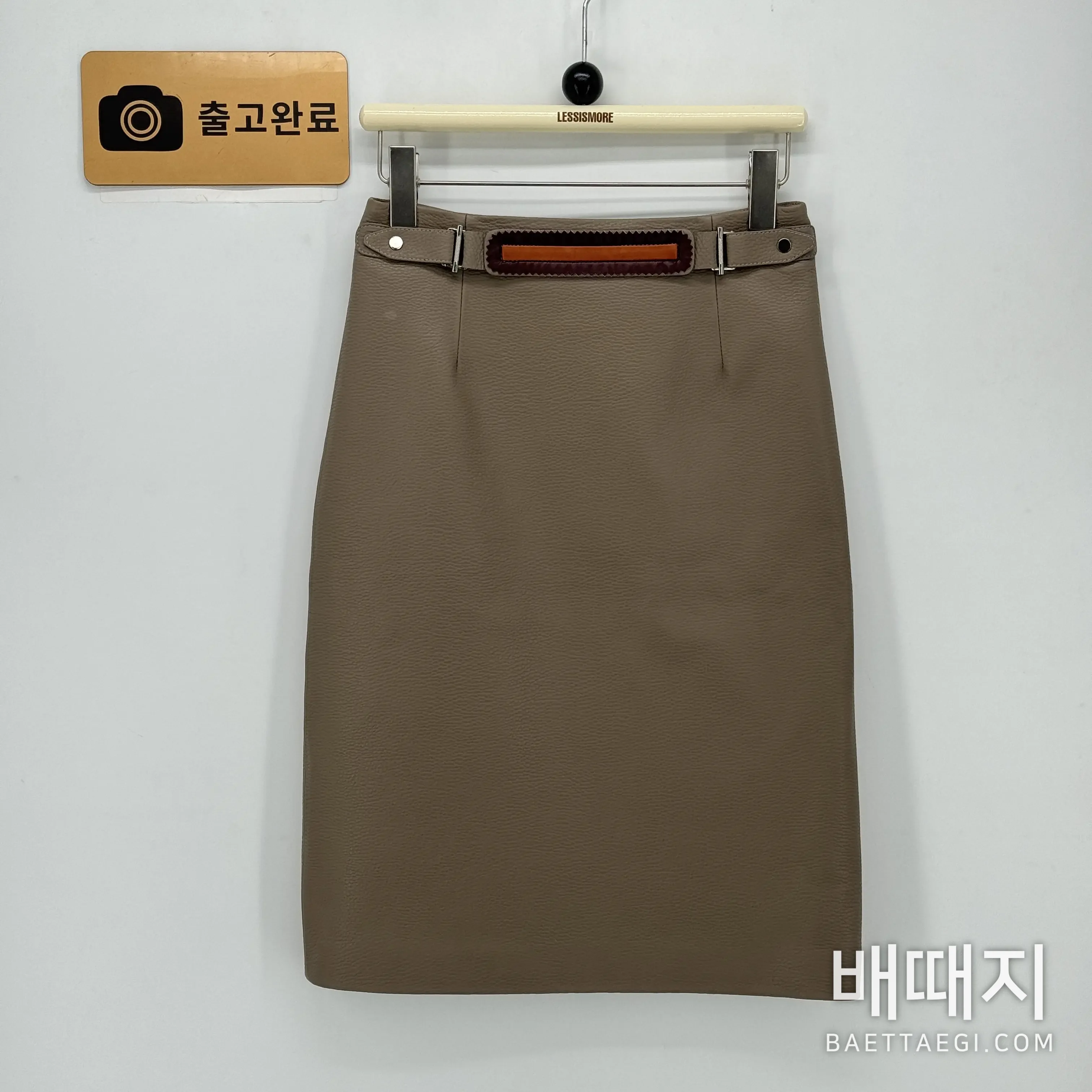 에르메스 램스킨 가죽 여성 스커트 검수사진 1