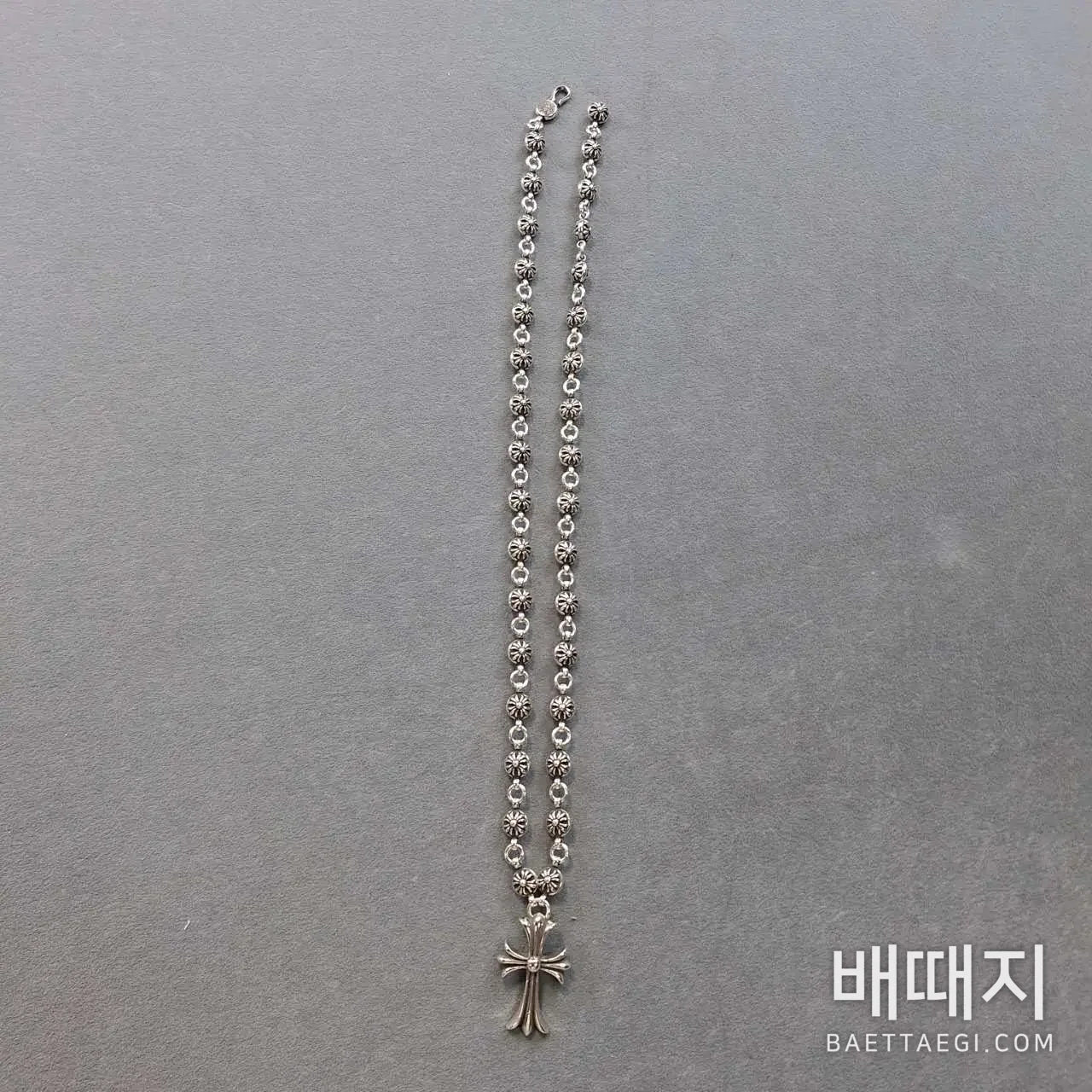 크롬하츠 타이니 E 크로스 조절 목걸이 검수사진 2