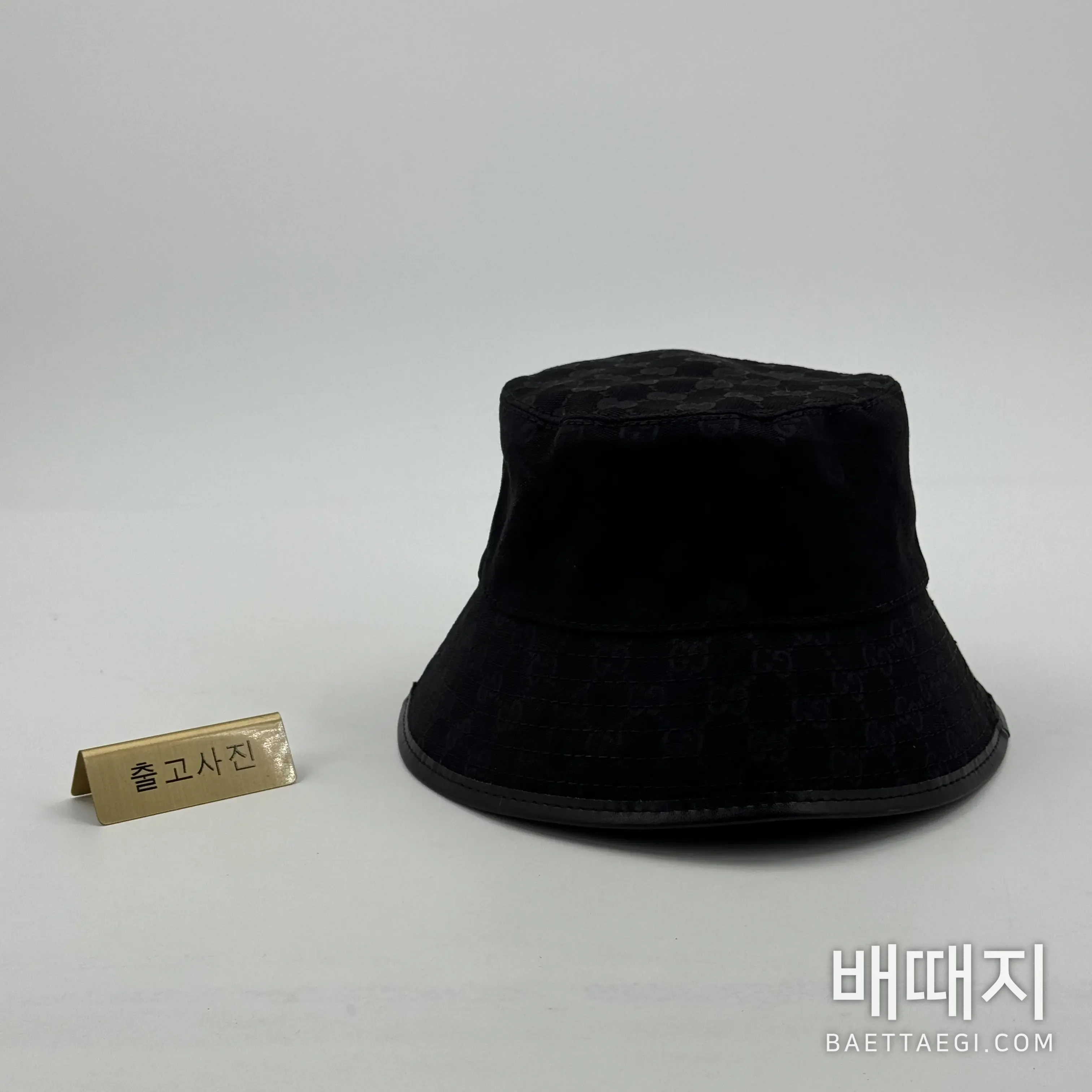 구찌 가죽 트림 버킷 햇 모자 186013 검수사진 1