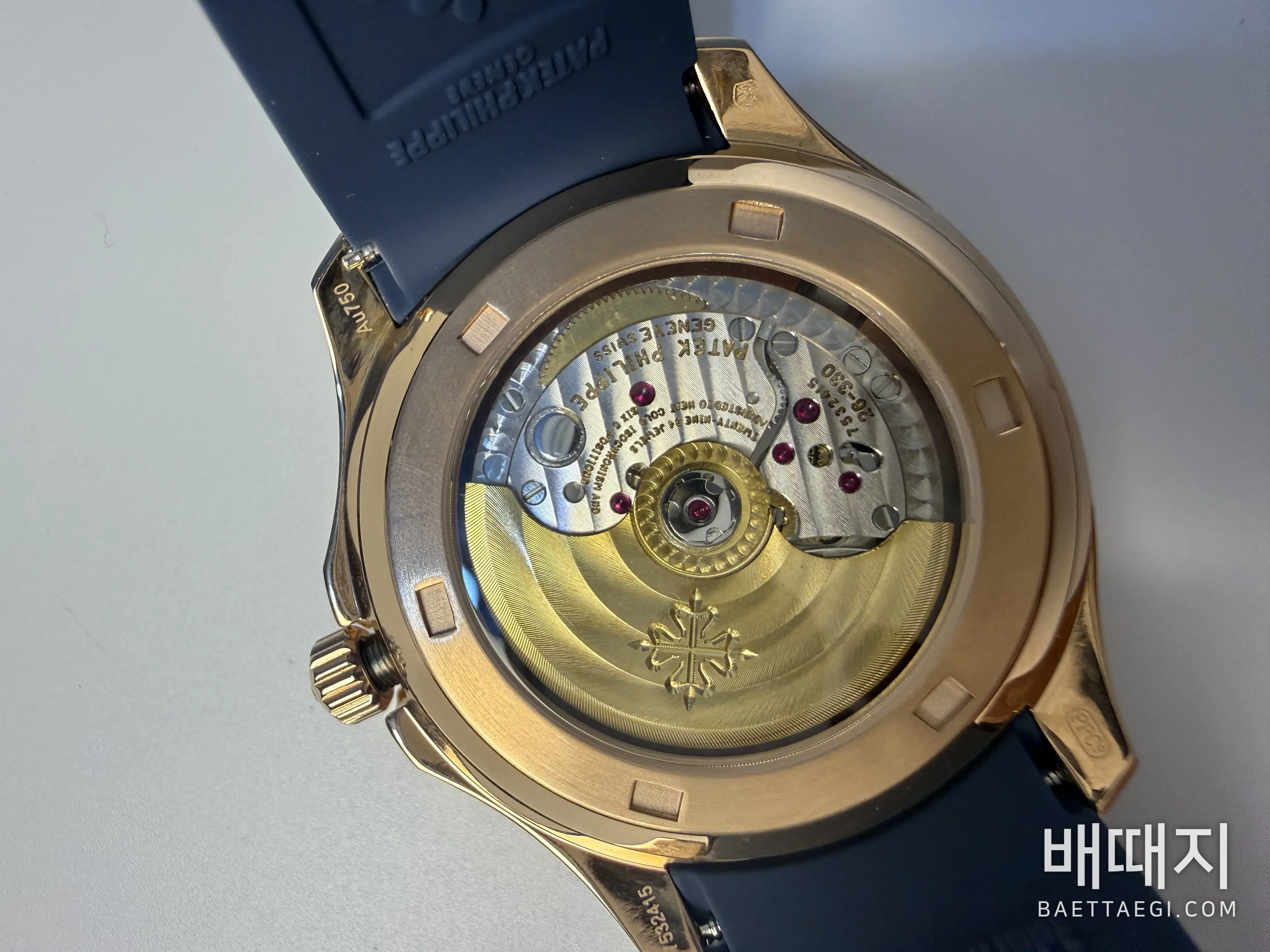 파텍필립 아쿠아넛 5261 R 다이아 자동 블루 다이얼 로즈골드 3K 공장 레플리카 43970 Patek Philippe 검수사진 4