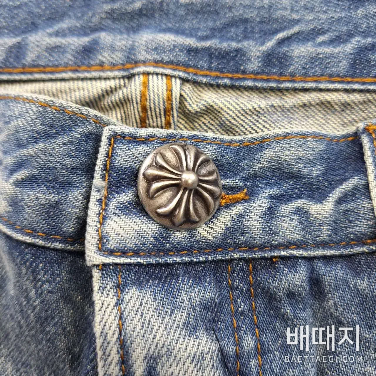 크롬하츠 클래식 블랙 라벨 자수 남성 바지 83196 검수사진 4