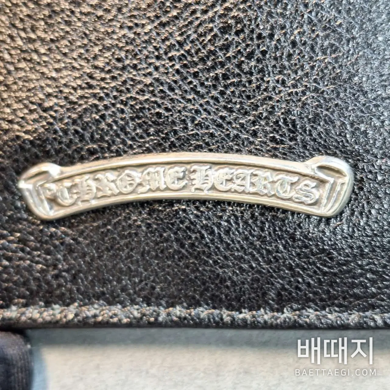 크롬하츠 블랙소드 소가죽 실버 카드 홀더 지갑 162480 검수사진 4