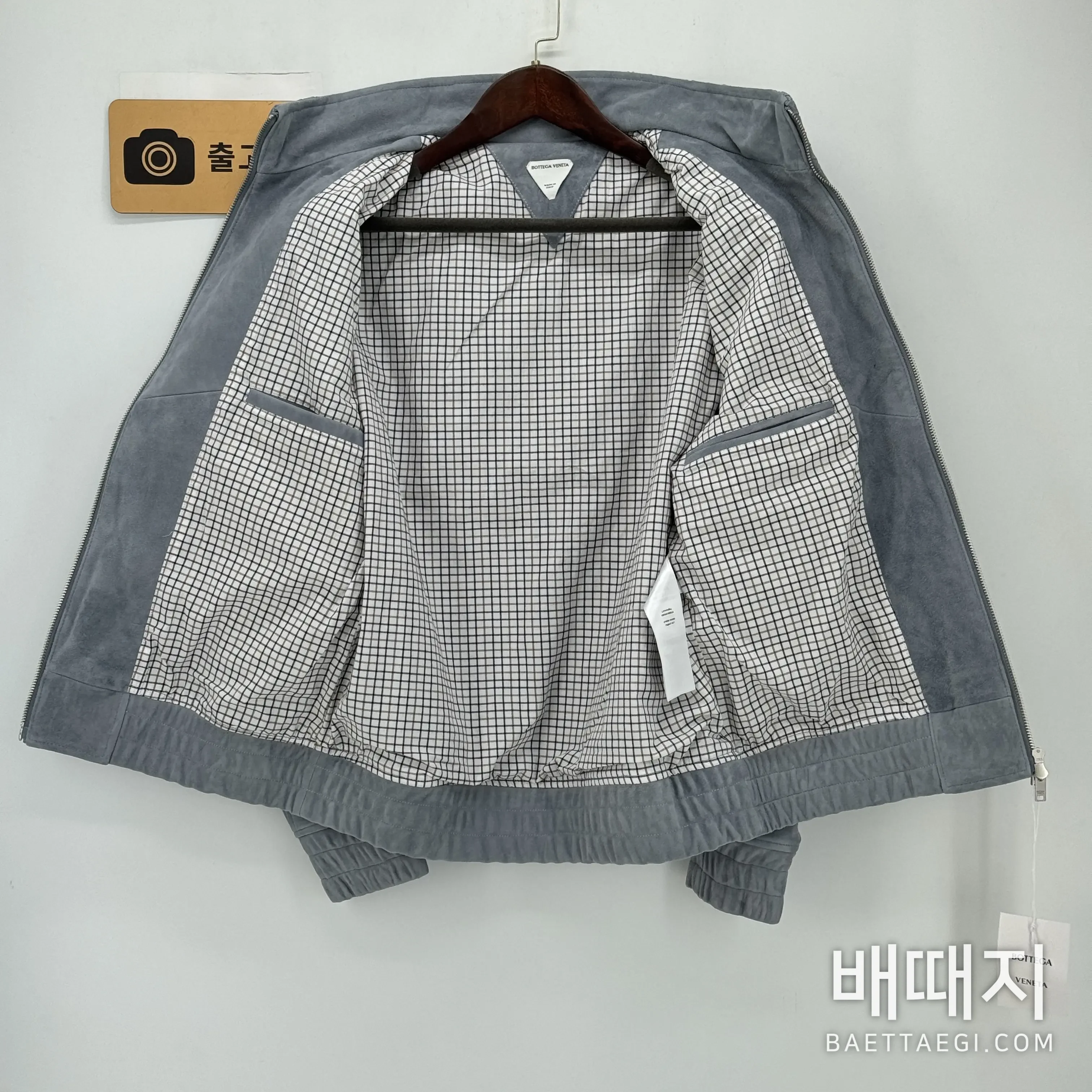보테가베네타 미스티블루 스웨이드 램스킨 남성 자켓 205529 검수사진 8