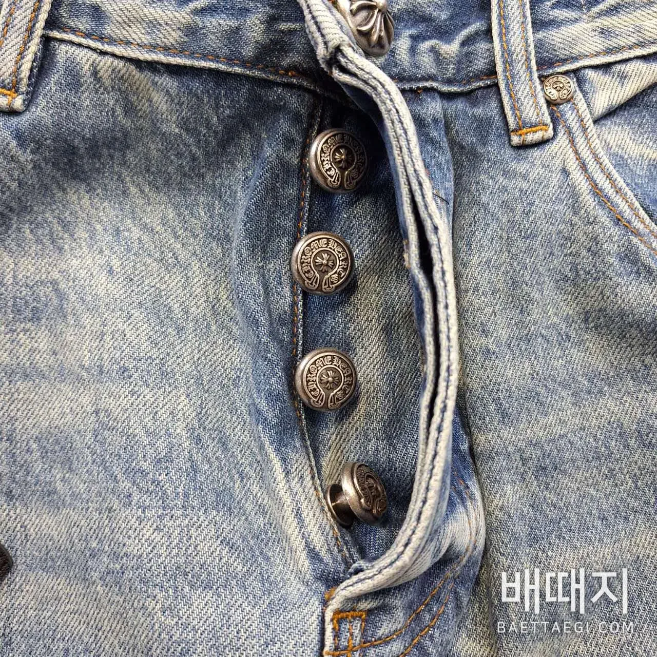크롬하츠 클래식 블랙 라벨 자수 남성 바지 83196 검수사진 8