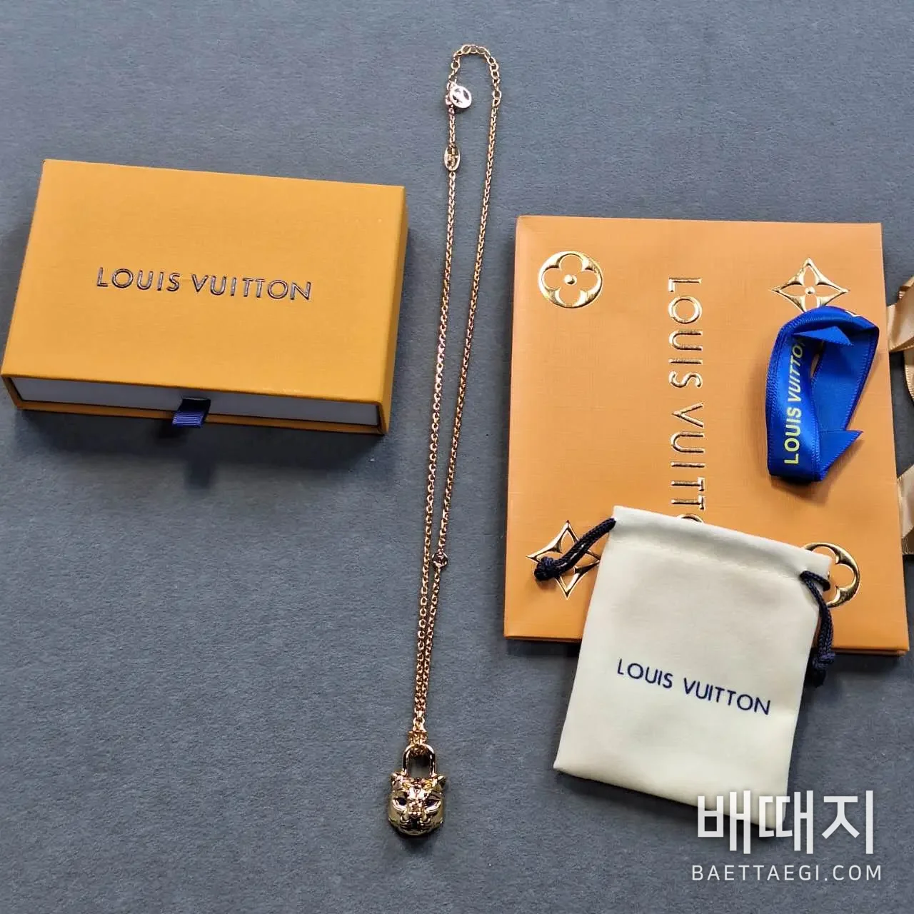 루이비통 MY LV 타이거 헤드 목걸이 검수사진 1