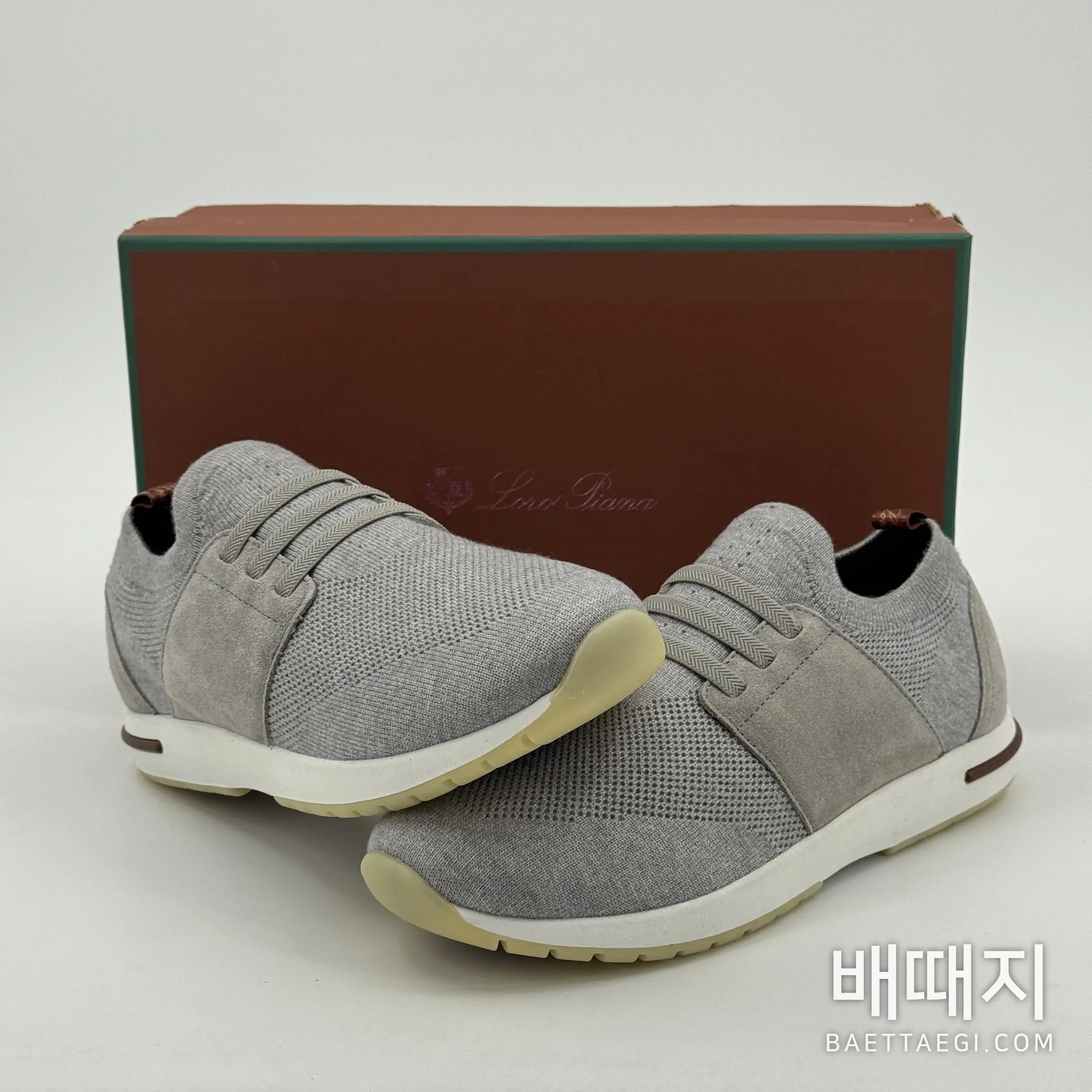 로로피아나 플렉시 워크 스니커즈 남성 화이트 울 FAI1650 검수사진 8