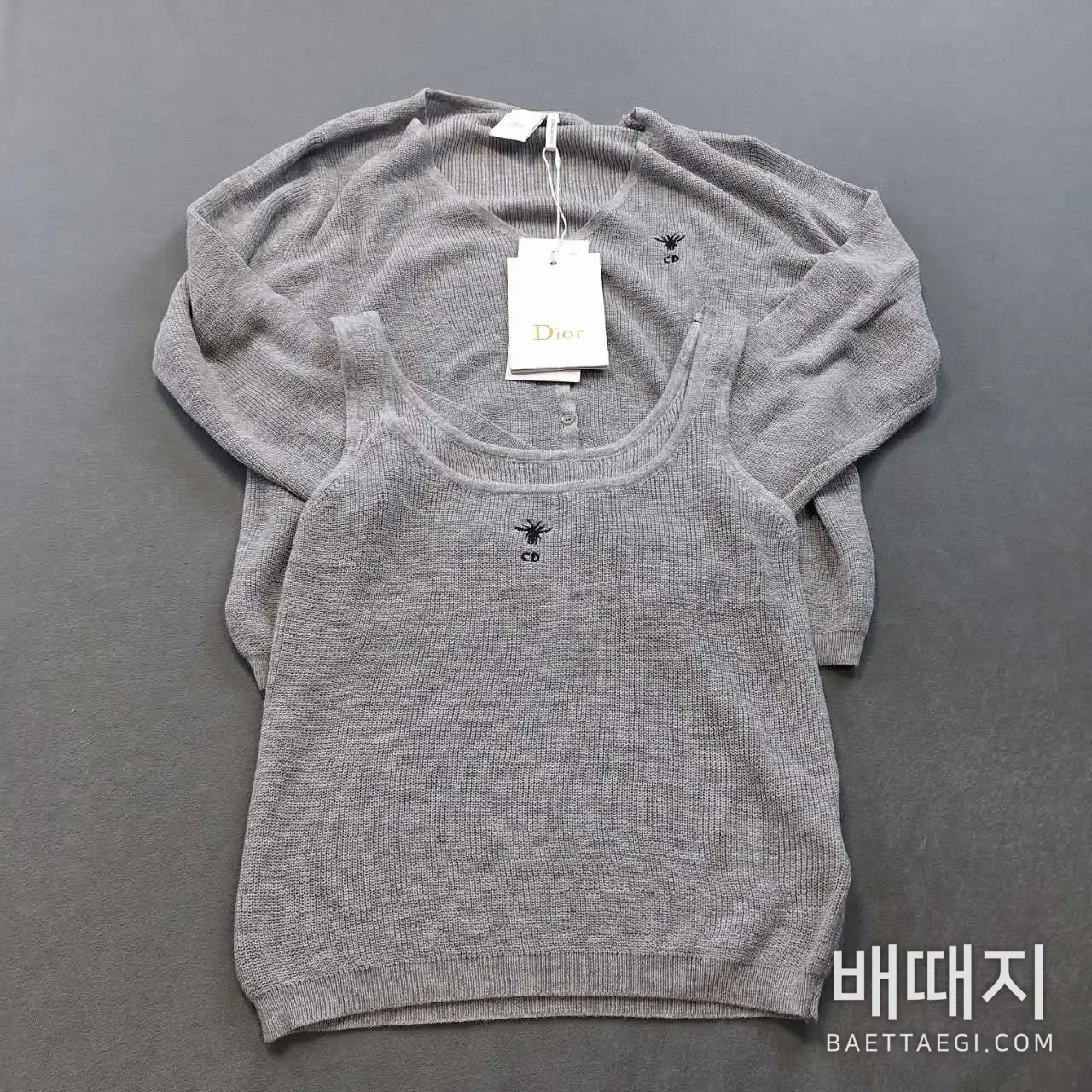 디올 니트 베스트 가디건 투피스 세트 검수사진 1