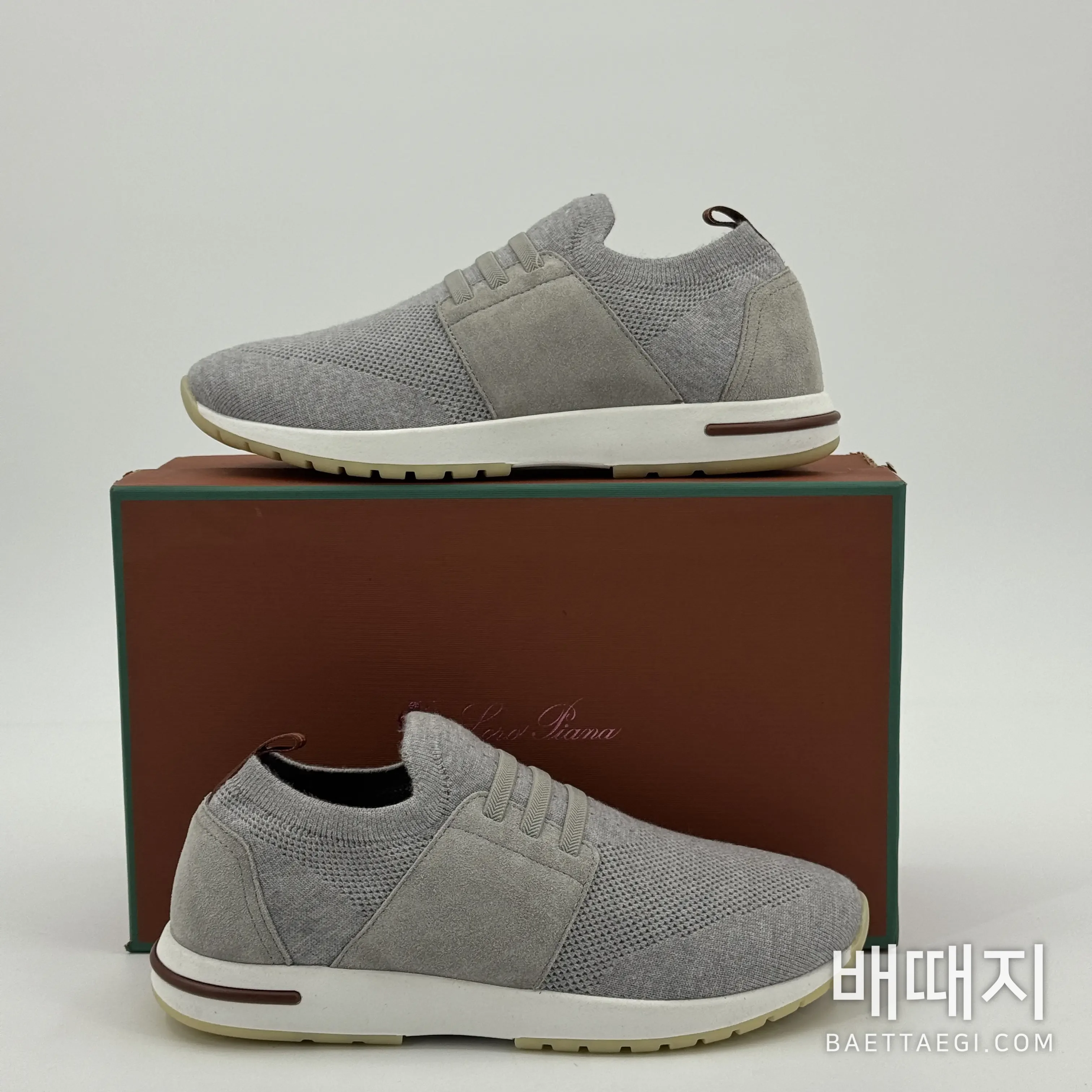 로로피아나 플렉시 워크 스니커즈 남성 화이트 울 FAI1650 검수사진 4