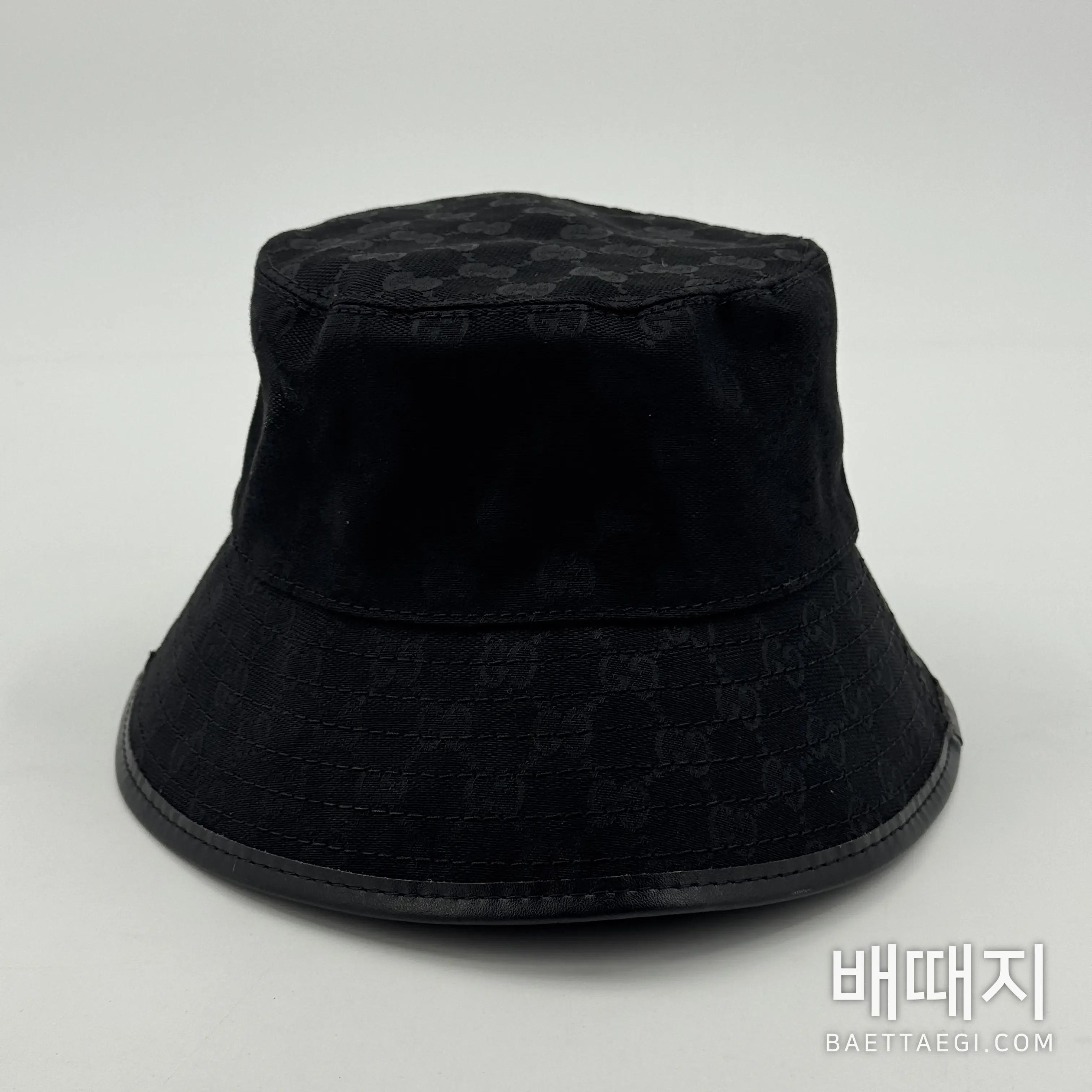 구찌 가죽 트림 버킷 햇 모자 186013 검수사진 8
