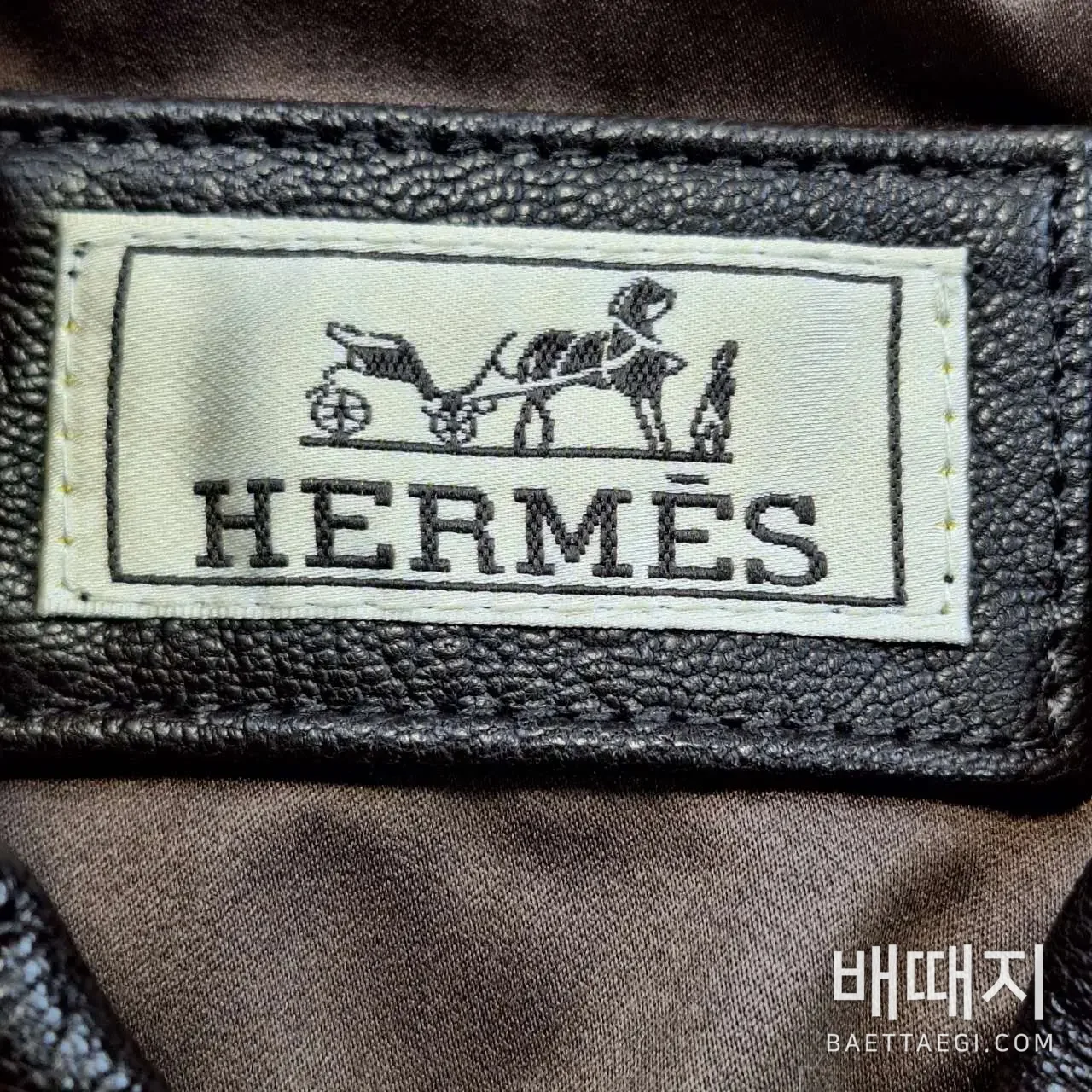 에르메스 빈티지 램스킨 남성 가죽 자켓 검수사진 3
