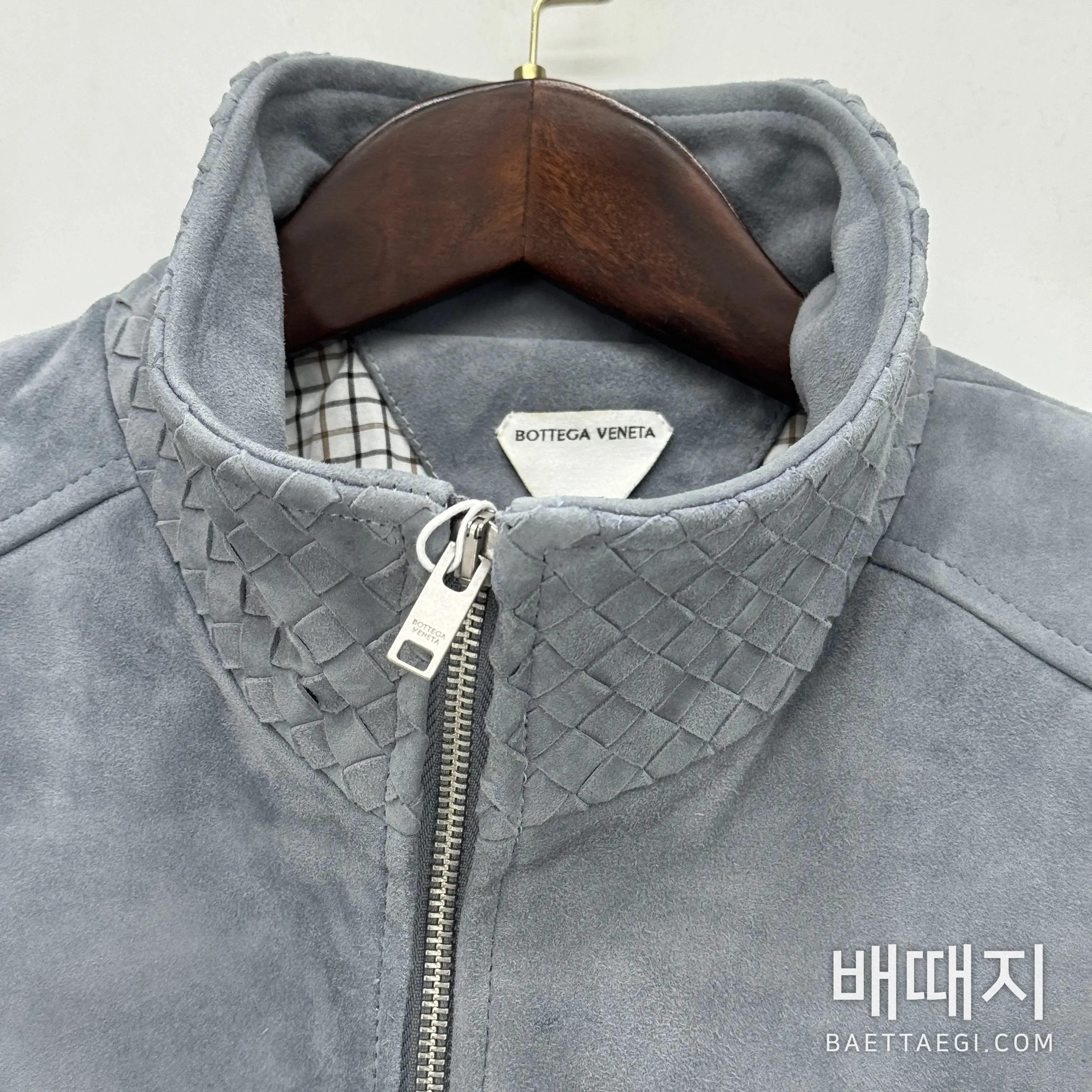 보테가베네타 미스티블루 스웨이드 램스킨 남성 자켓 205529 검수사진 4