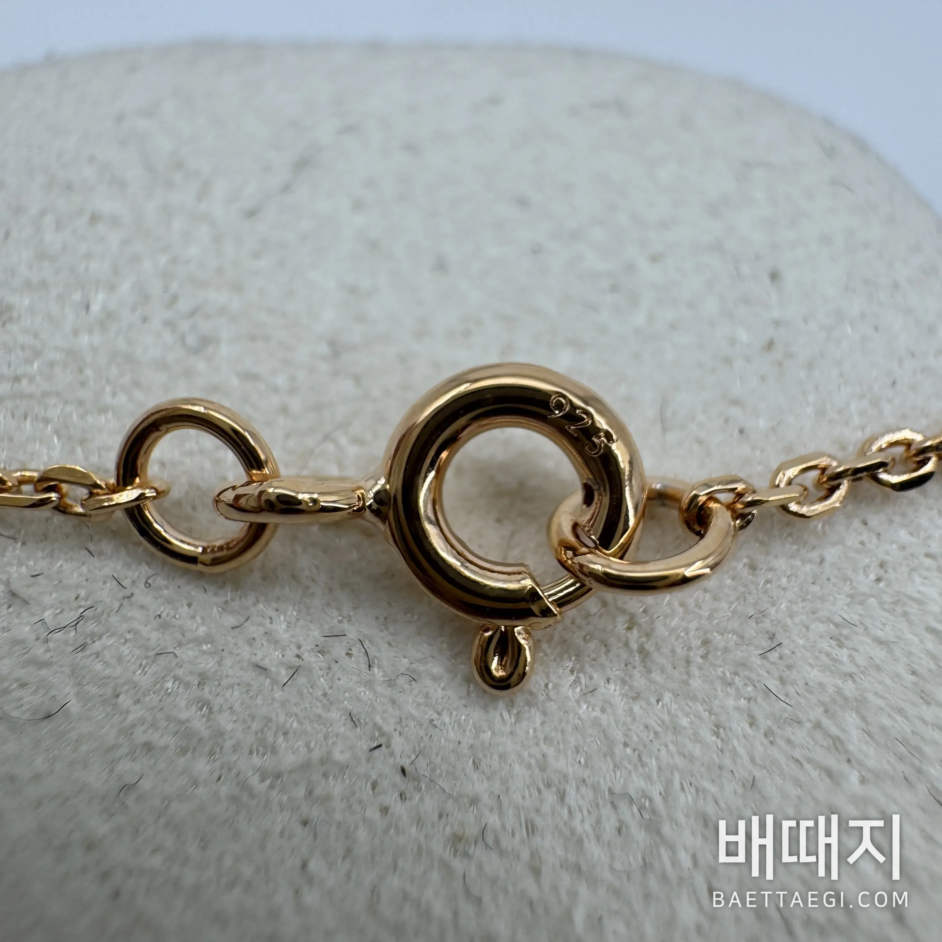 루이비통 핑크 자개 꽃 장식 목걸이 179629 검수사진 2