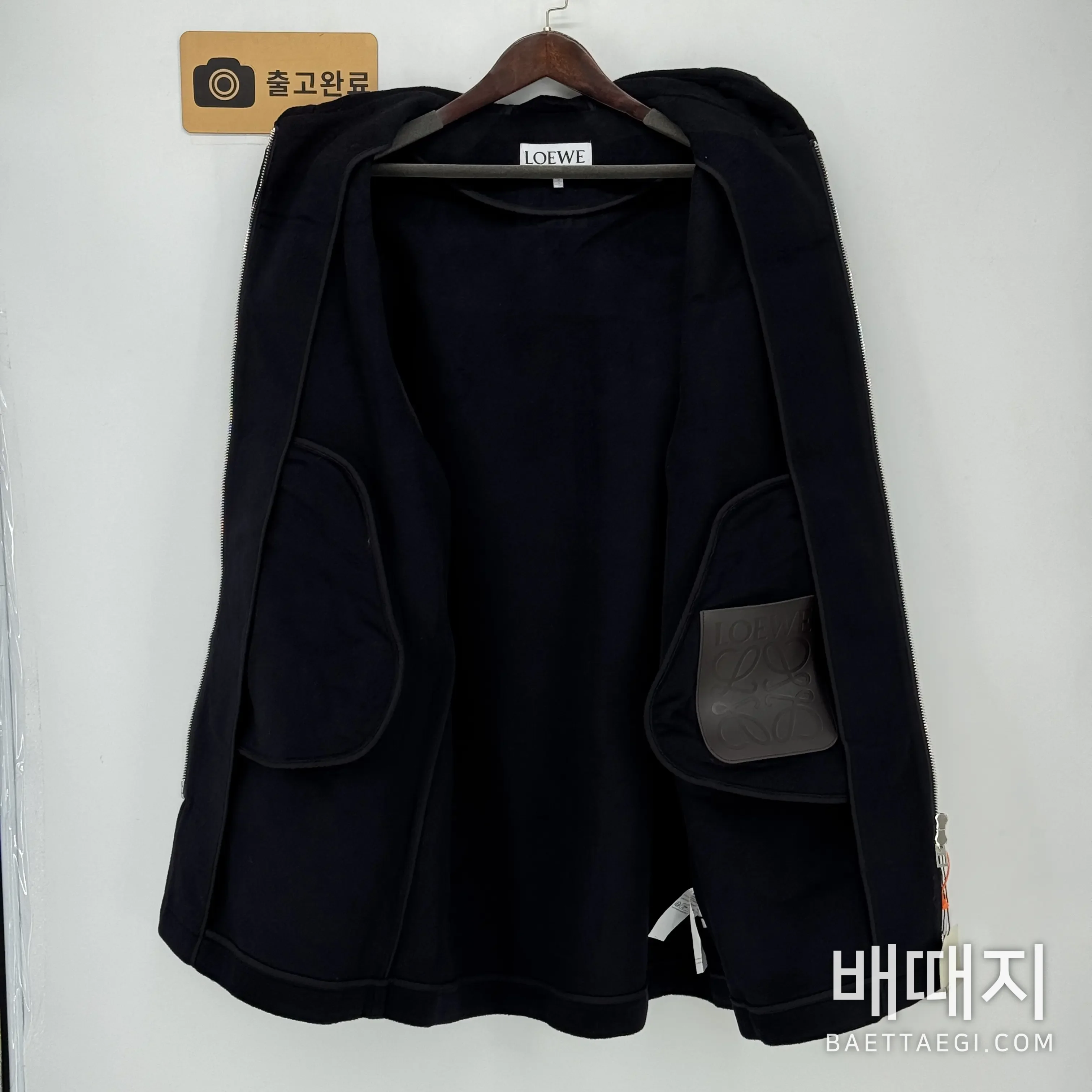 로에베 울 더블 페이스 후드 롱코트 검수사진 5