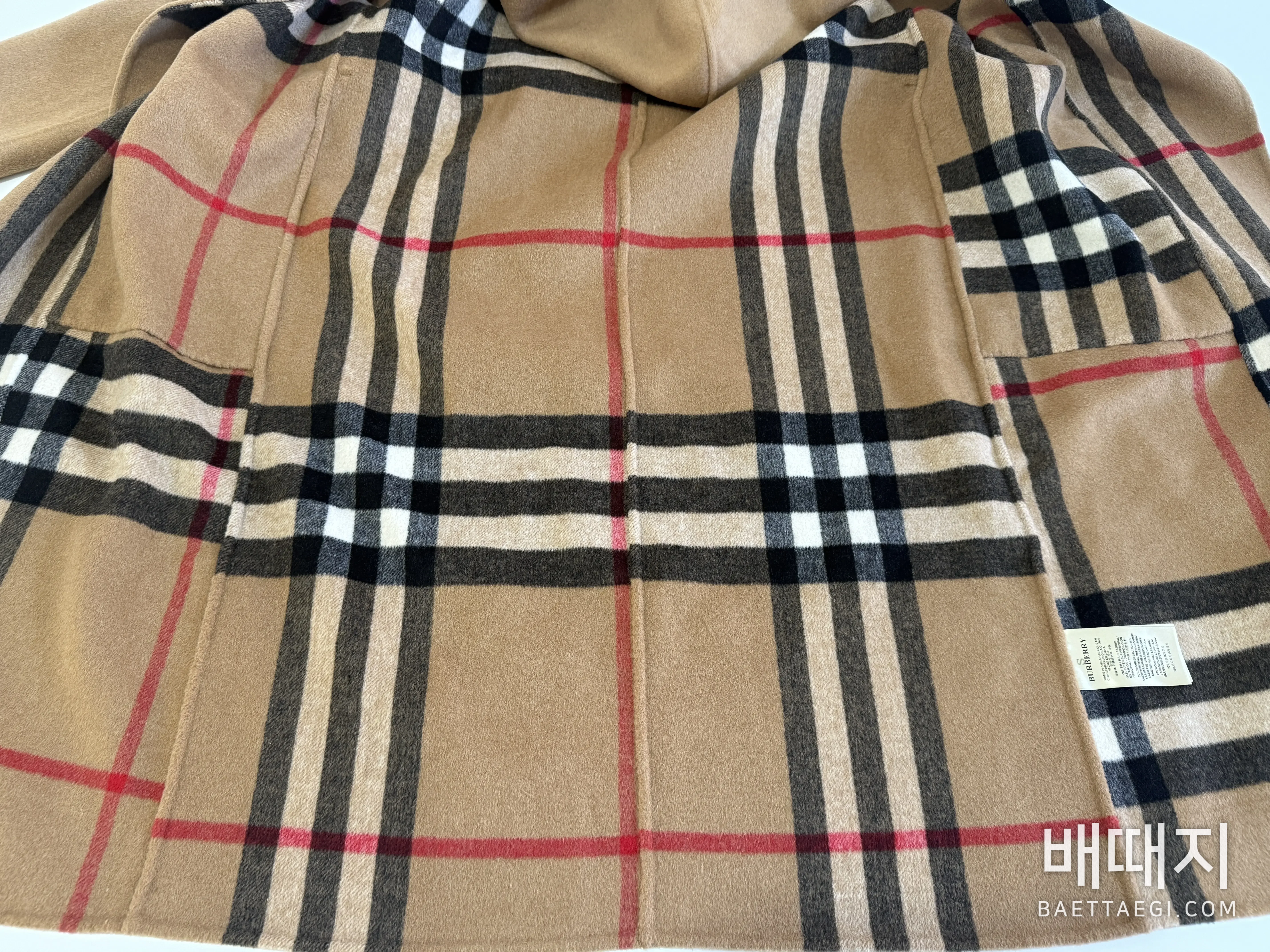 버버리 후드 울 캐시미어 자켓 154136 검수사진 4