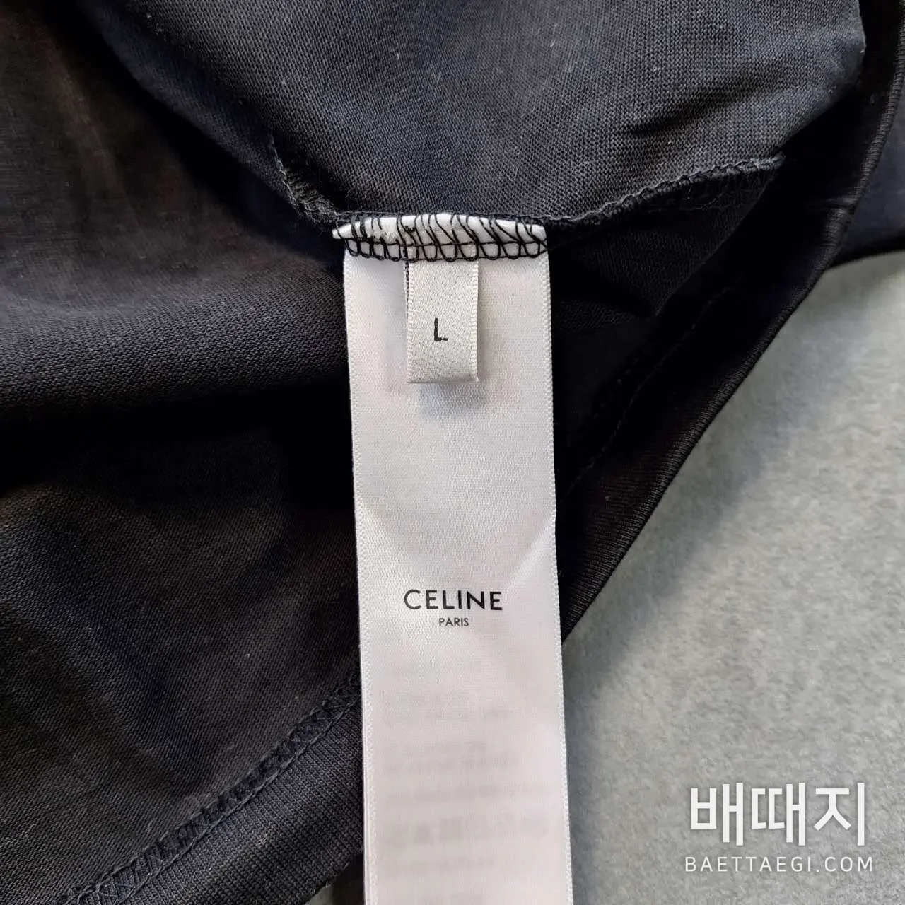 셀린느 자수 로고 긴팔 티셔츠 검수사진 5