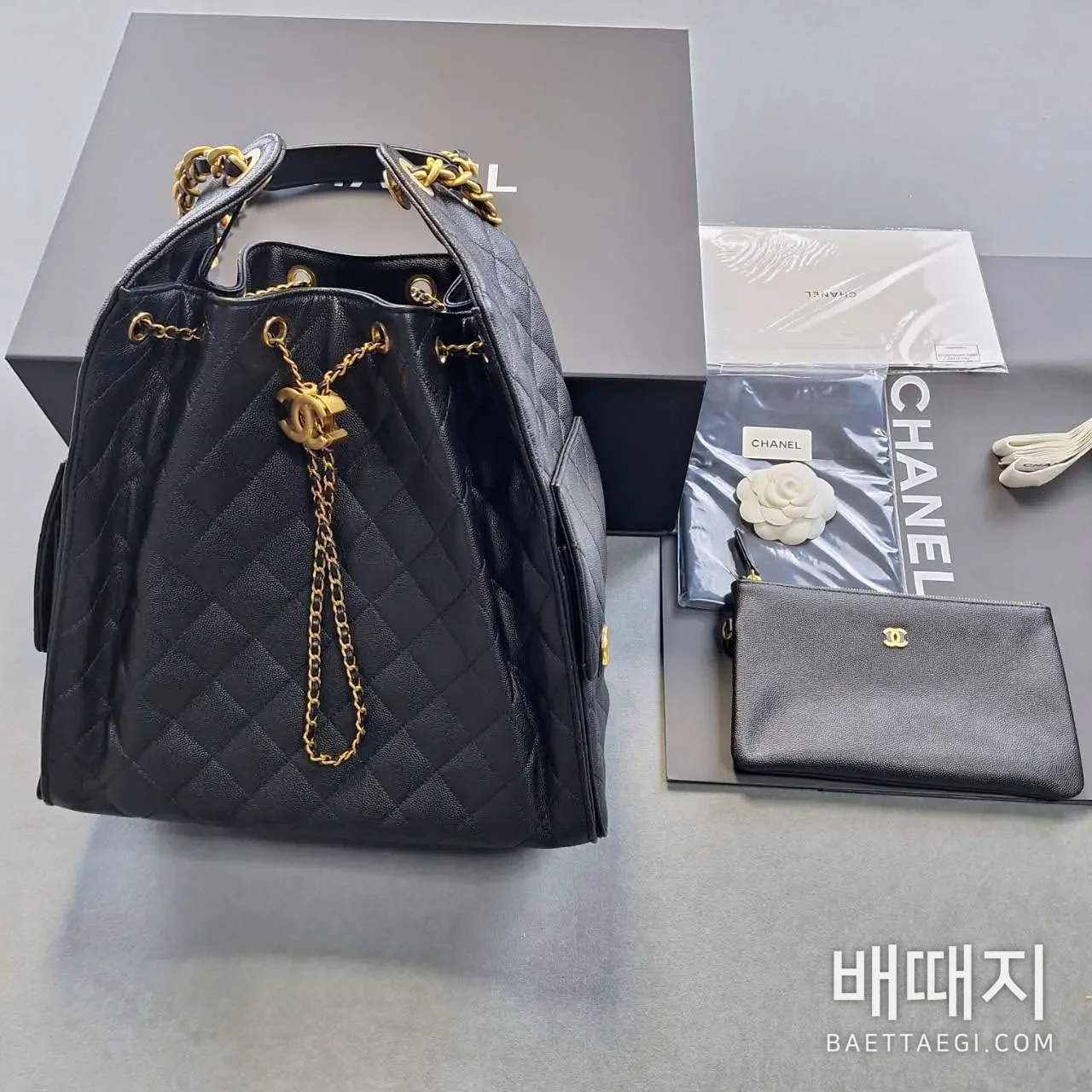 샤넬 캐비어 버킷백 검수사진 1