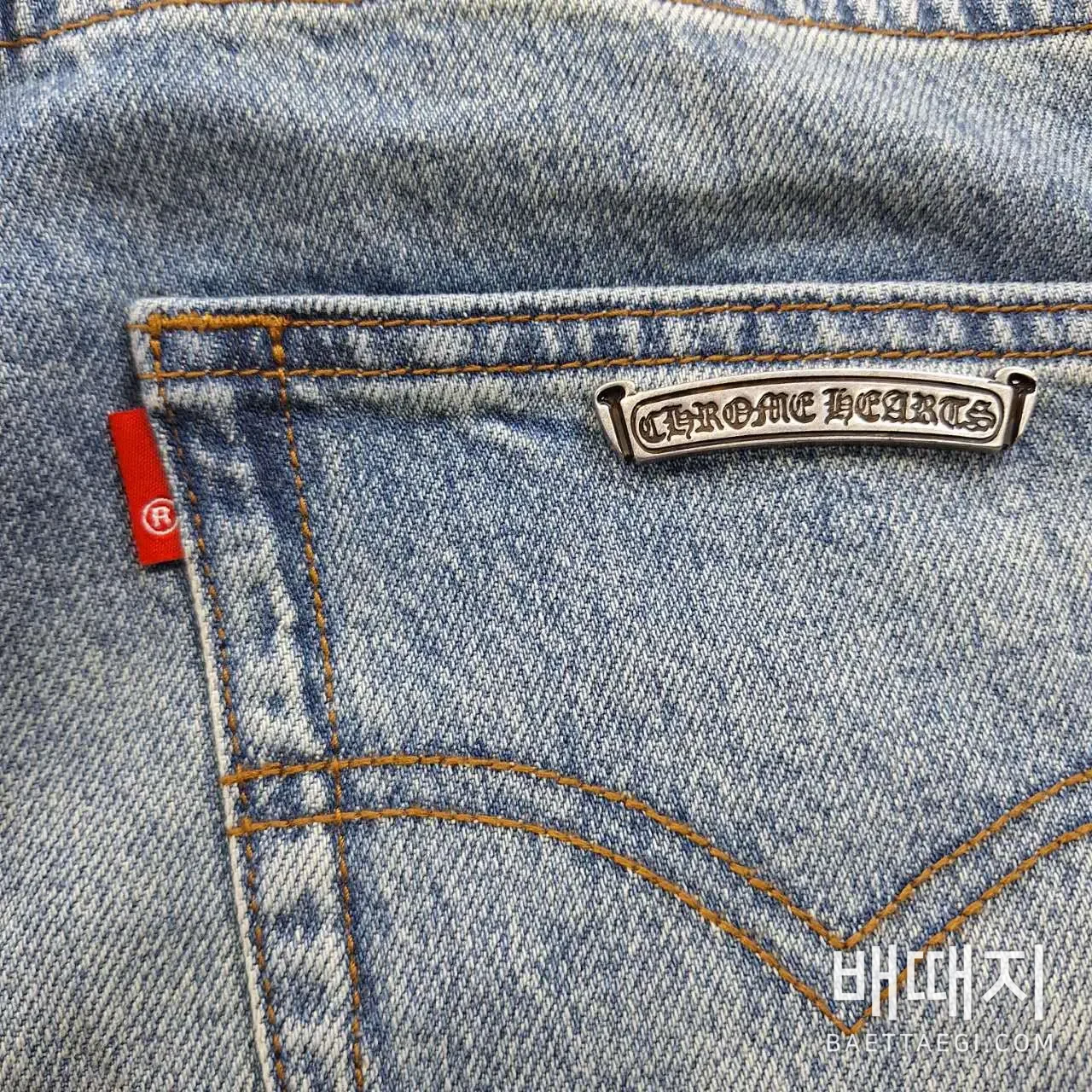 크롬하츠 클래식 블랙 라벨 자수 남성 바지 83196 검수사진 7