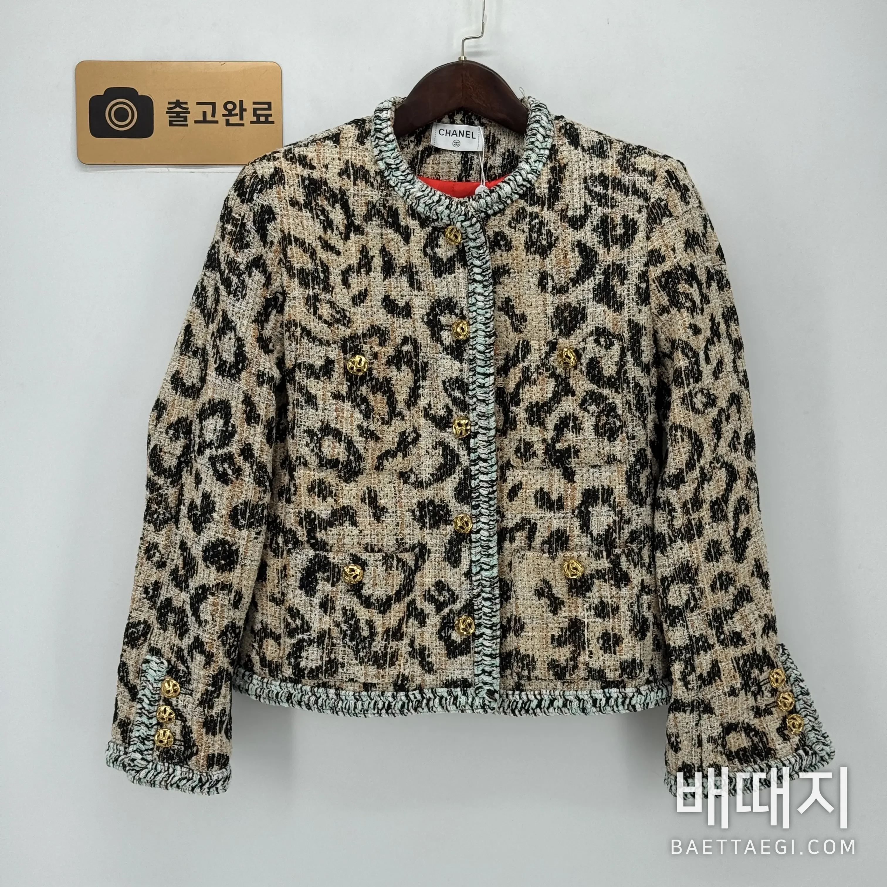 샤넬 레오파드 트위드 자켓 여성 자켓 검수사진 1